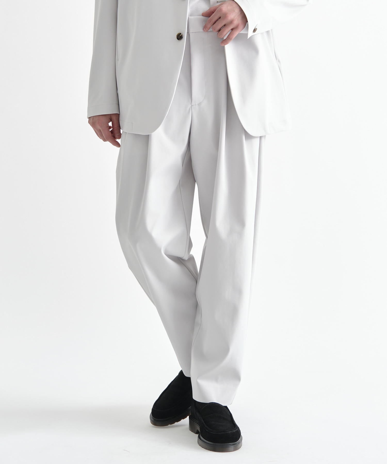 Washable High Function Jersey Wide Tapered Pants