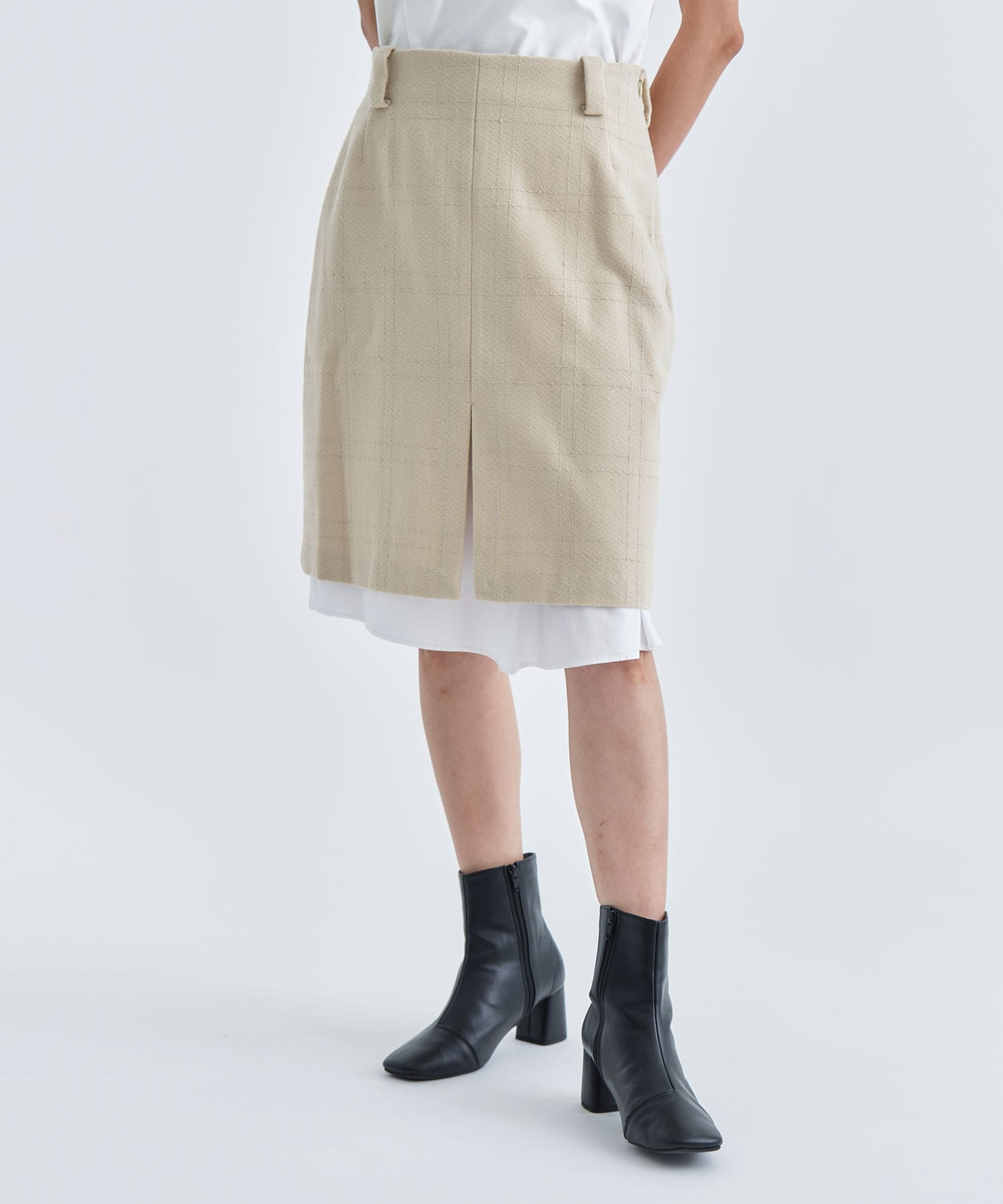 Nep Tweed Skirt