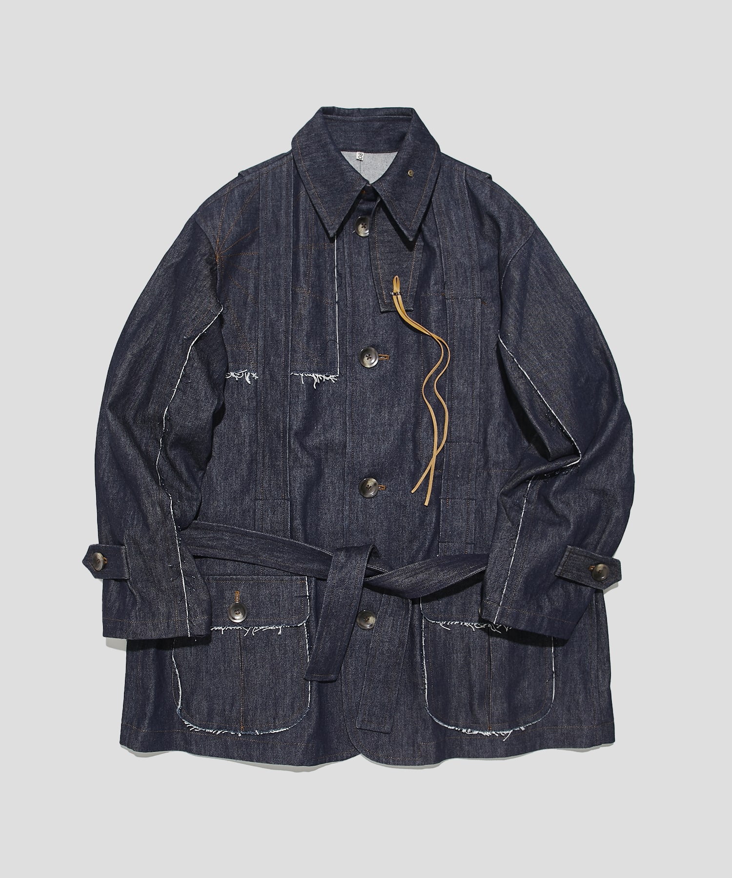 Norfolk jacket coat(1 BLUE): KHOKI: MEN｜THE TOKYO ONLINE STORE