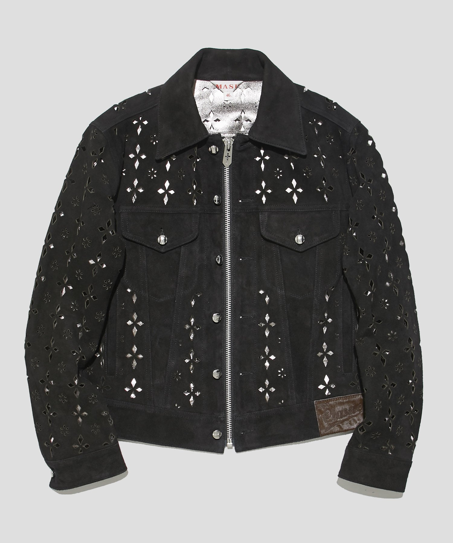 MASU "DIAMOND-CUT LEATHER JACKET