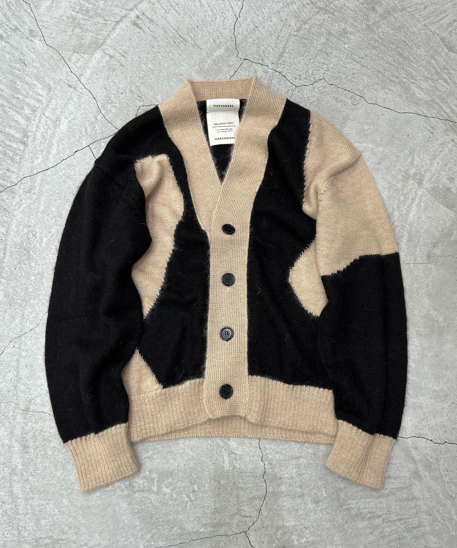 ALPACA CARDIGAN(1 BLACK): MARKAWARE: MEN｜THE TOKYO ONLINE STORE