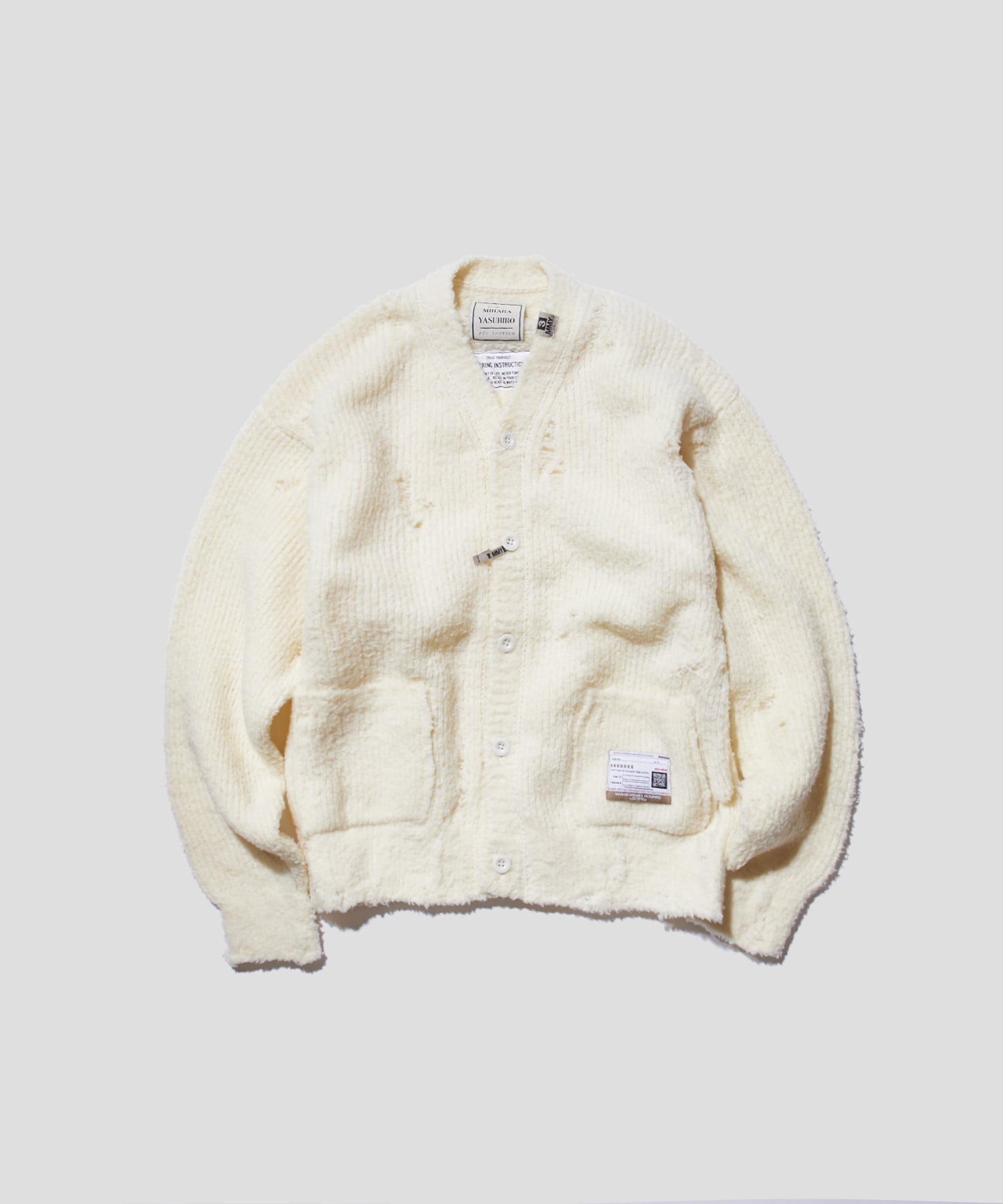 A09CD501 CARDIGAN(44 WHITE): Maison MIHARA YASUHIRO: MEN｜THE