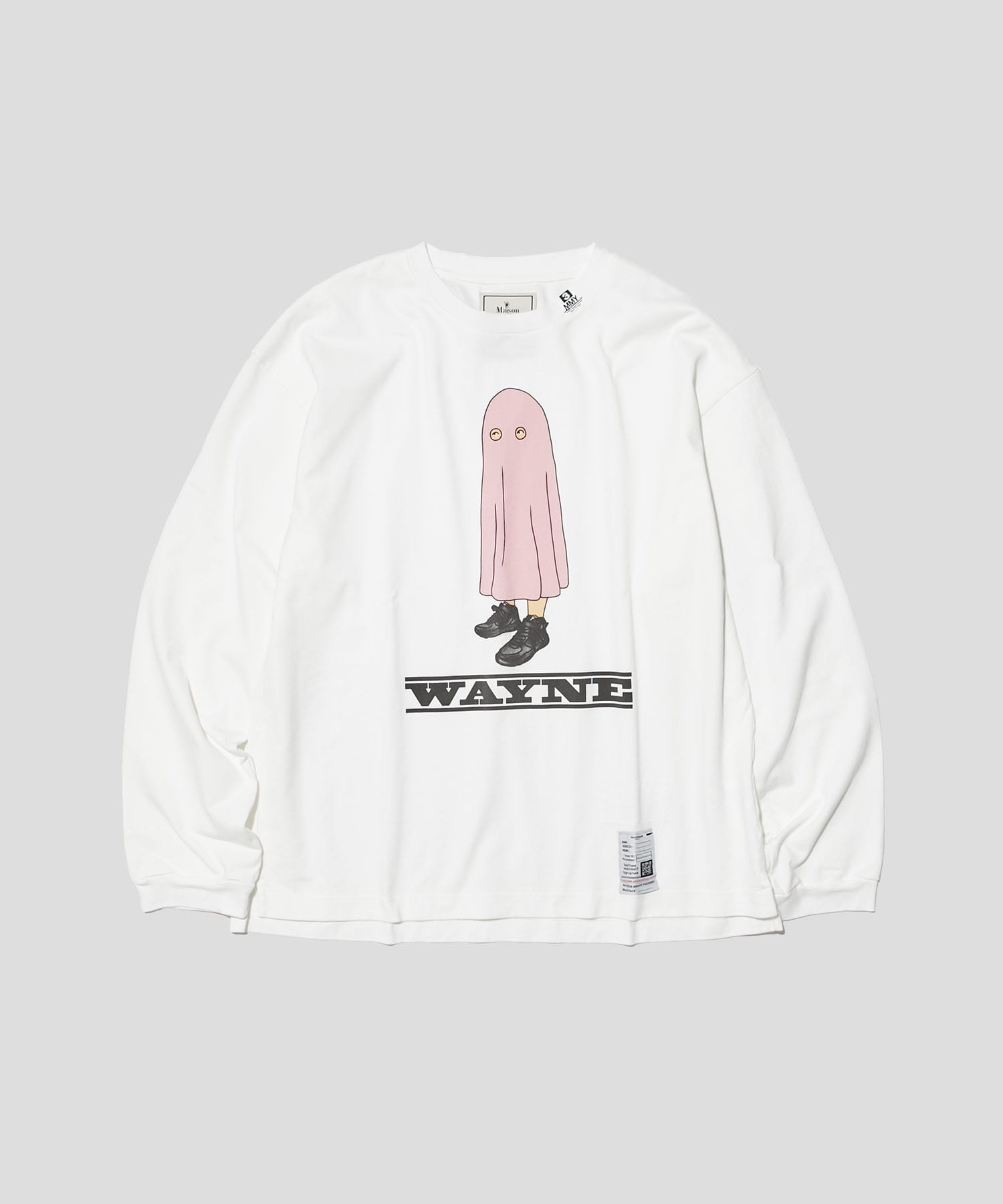 WAYNE printed L/S Tee(44 WHITE): Maison MIHARA YASUHIRO: MEN｜THE