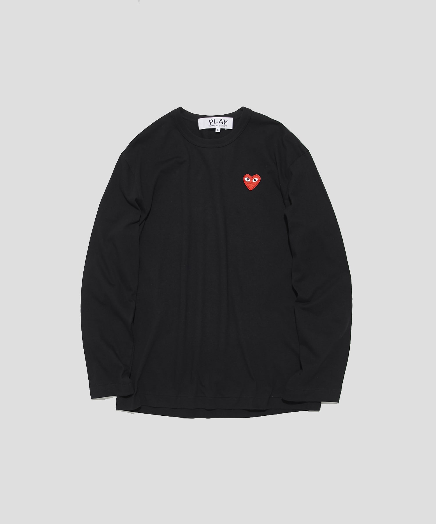 AZ-T118-051 L/S TEE RED HEART(L WHITE): PLAY COMME des GARCONS