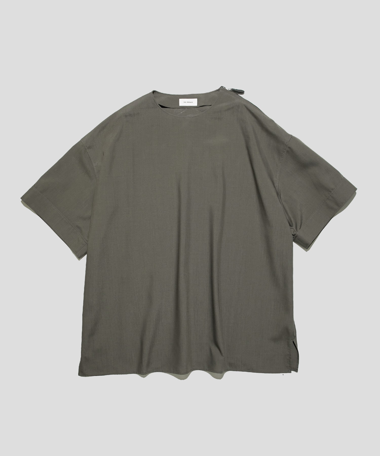 RERACS SIDE ZIP PO SHIRTS S/S(46 BROWN): THE RERACS: MEN｜THE