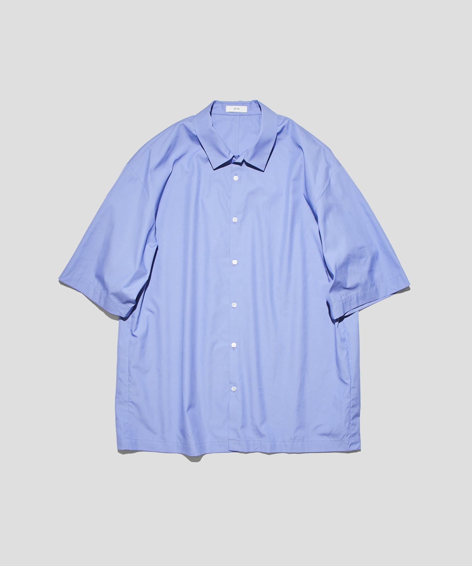 SUVIN BROAD OVERSIZED S/S SHIRT(2 SAX BLUE): ATON: MEN｜THE TOKYO