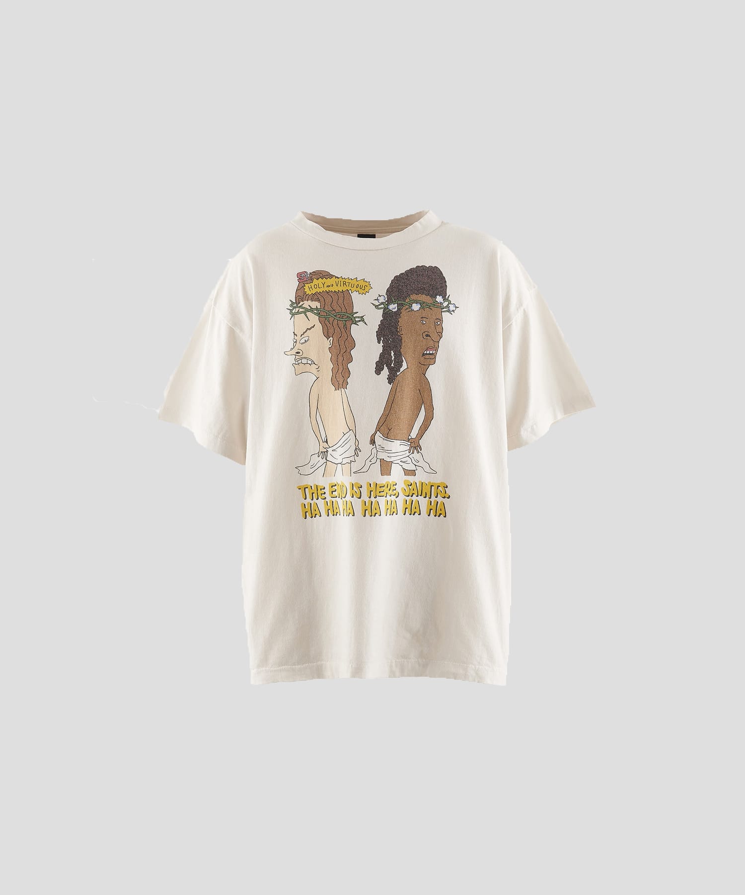 セントマイケル】SM-A23-0000-C22 ×DENIM TEARS S/S TEE(M WHITE