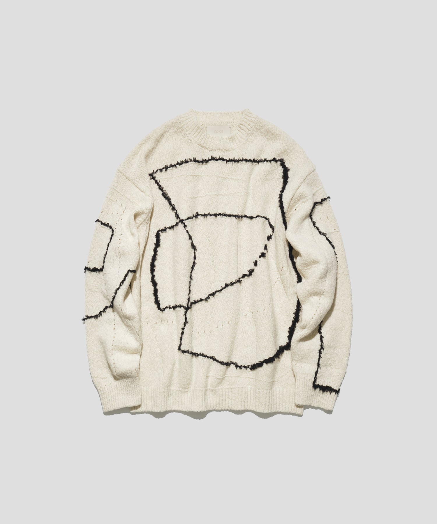 絶品 YOKE CONTINUOUS LINE EMBROIDERY SWEATER | eduardotrassierra.es