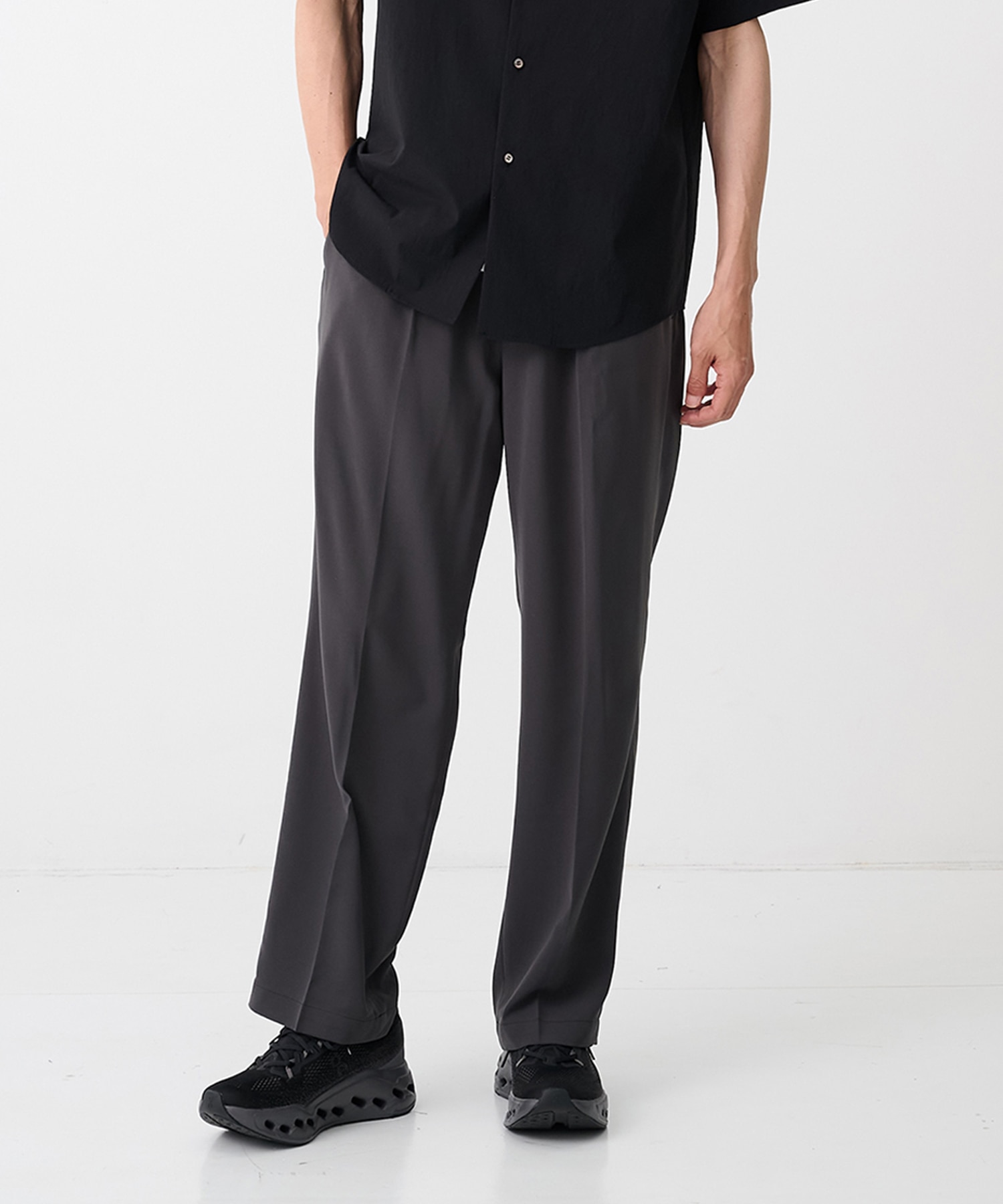 A18835 美品 エヌハリウッドコンパイルライン イージートラウザーズ 灰38 2261-PT06-011 EASY TROUSERS | N.HOOLYWOOD 2261-PT06-011