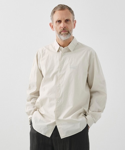 SHRINK COTTON LAWN OVERSIZED SHIRT | ATON