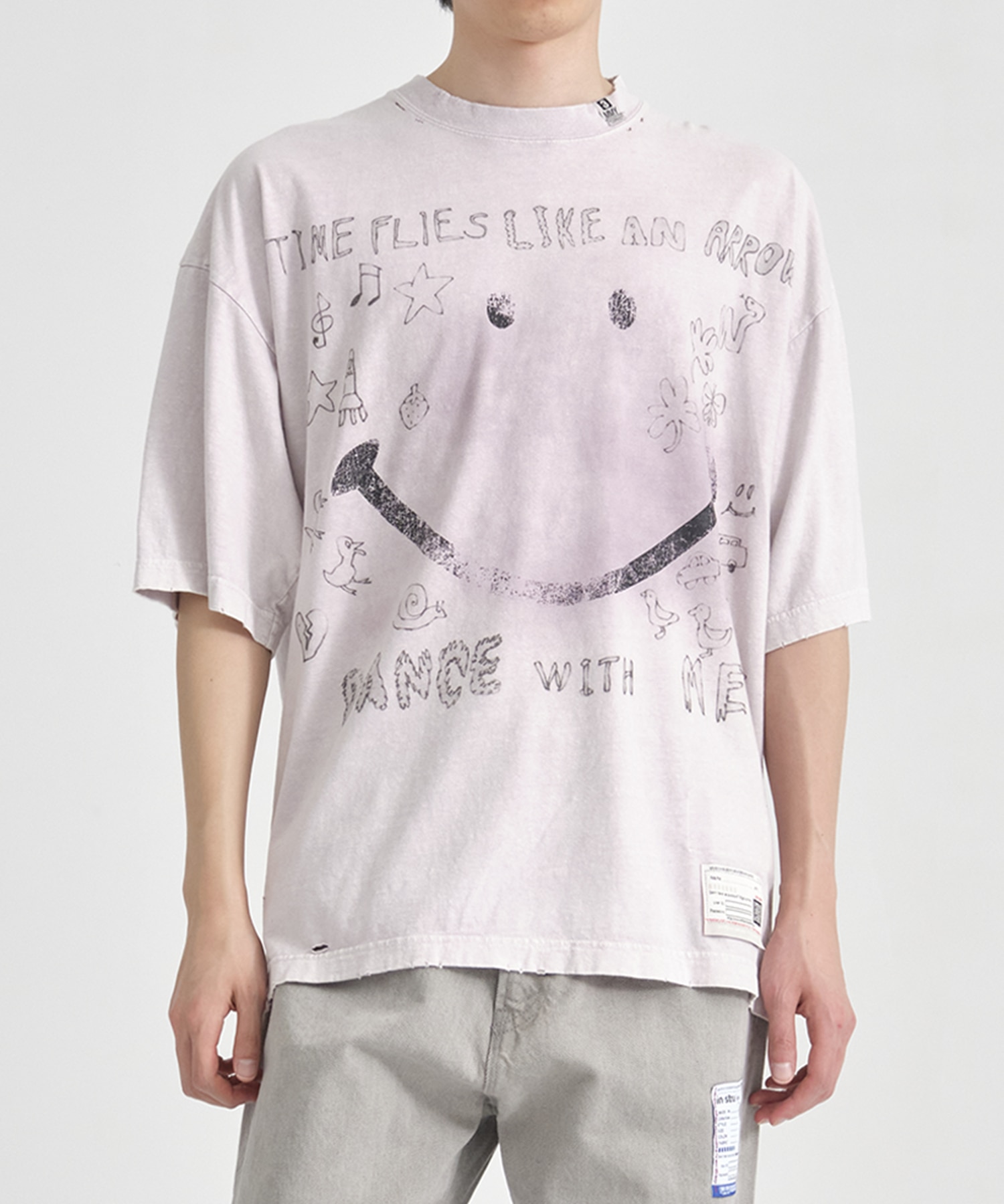 BLEACHED TEE(48 PINK): Maison MIHARA YASUHIRO: MENS｜THE TOKYO