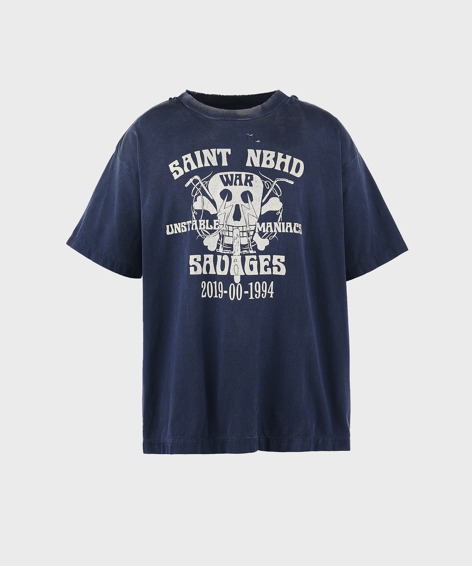 セントマイケル SAINT MICHAEL SM-HR8-0000-C71 Tシャツ セントマイケル】SM-HR8-0000-C71/NH_SS TEE /STHD.SAINTNBHD(L NAVY