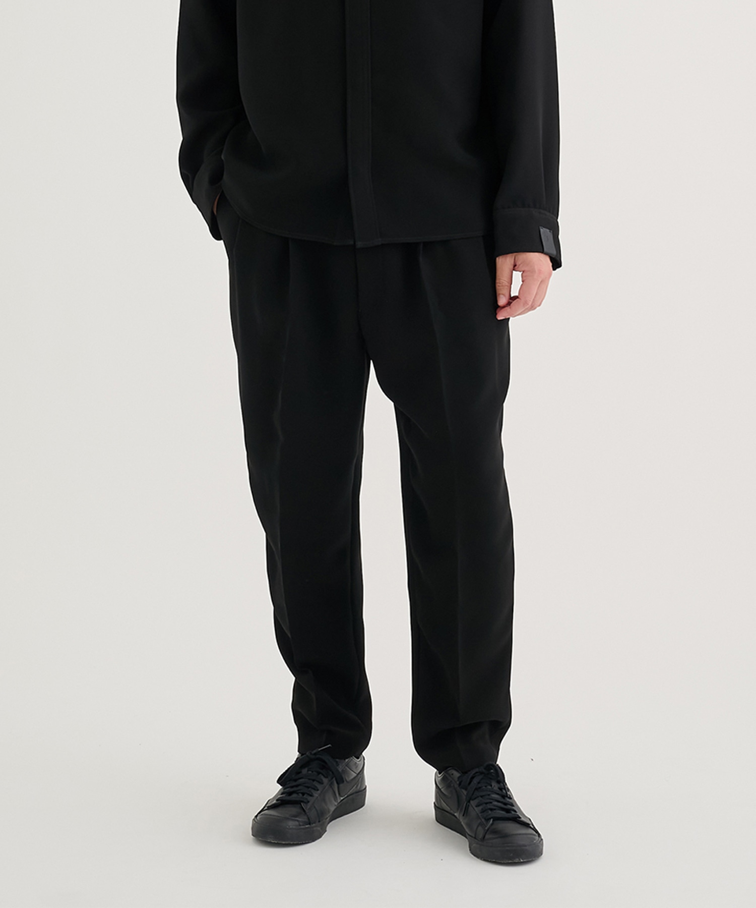 パンツ N.hoolywood WIDE TAPERED PANTS BLACK WIDE TAPERED EASY SLACKS N.HOOLYWOOD COMPILE│N-HOOLYWOOD.COM