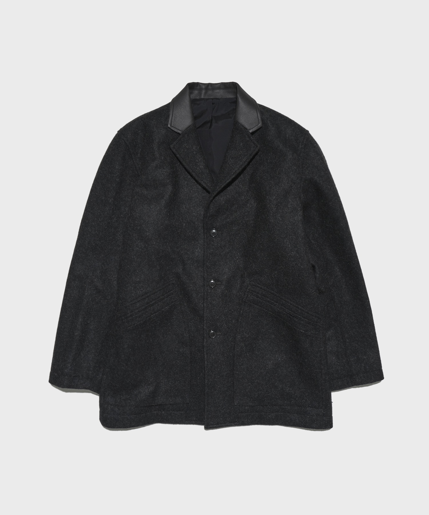 LEATHER -COLLAR JACKET | IRENISA