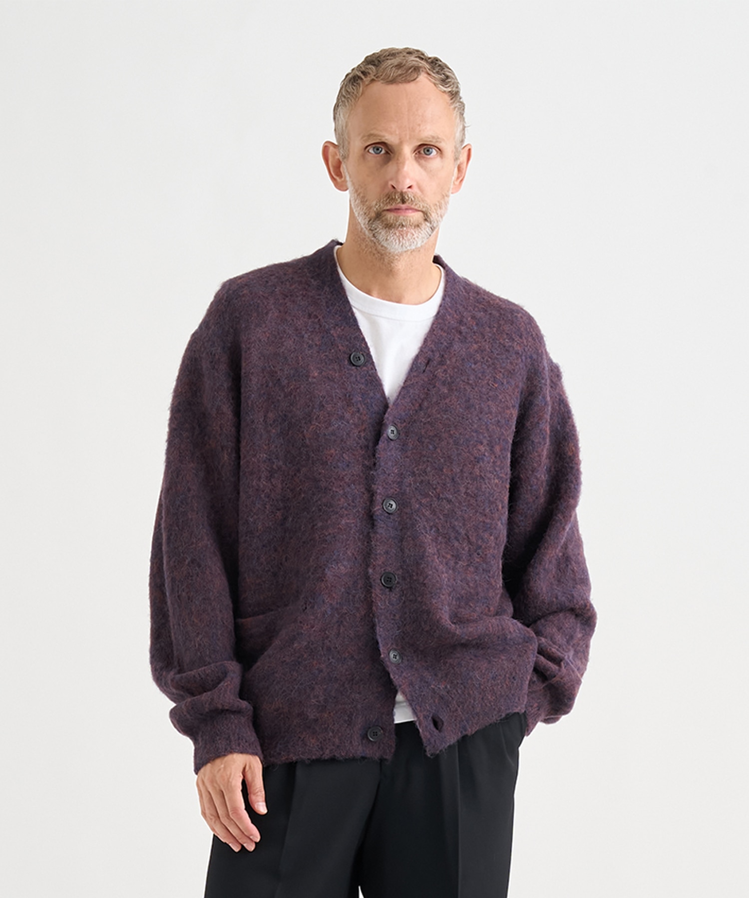 【美品・人気】ヨリ yori ベビーアルパカミックスカーディガン アルパカミックス・カーディガン/40代50代からのレディース