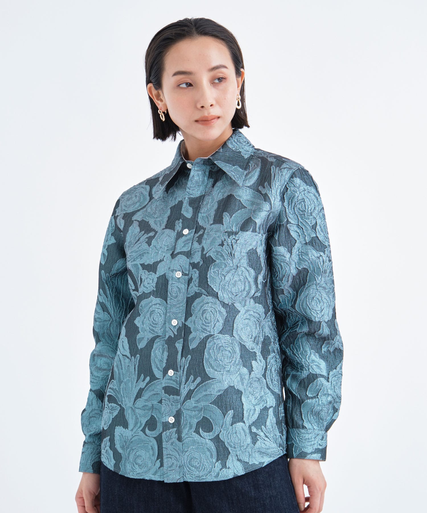 TOGA Polyester jacquard shirt TA22-FJ080