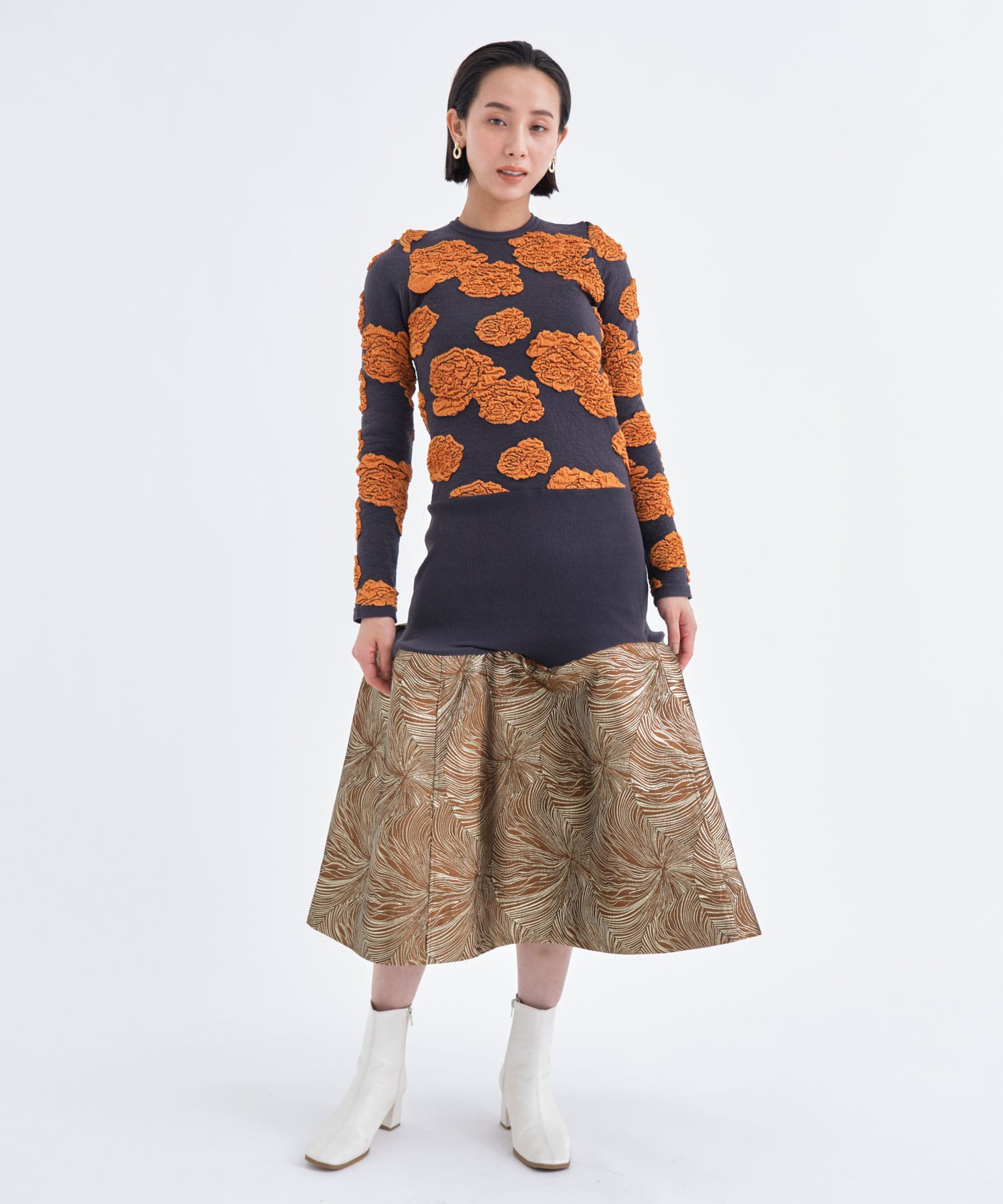 TOGA/トーガ】Lame jacquard knit dress/ラメジャガードニットドレス-
