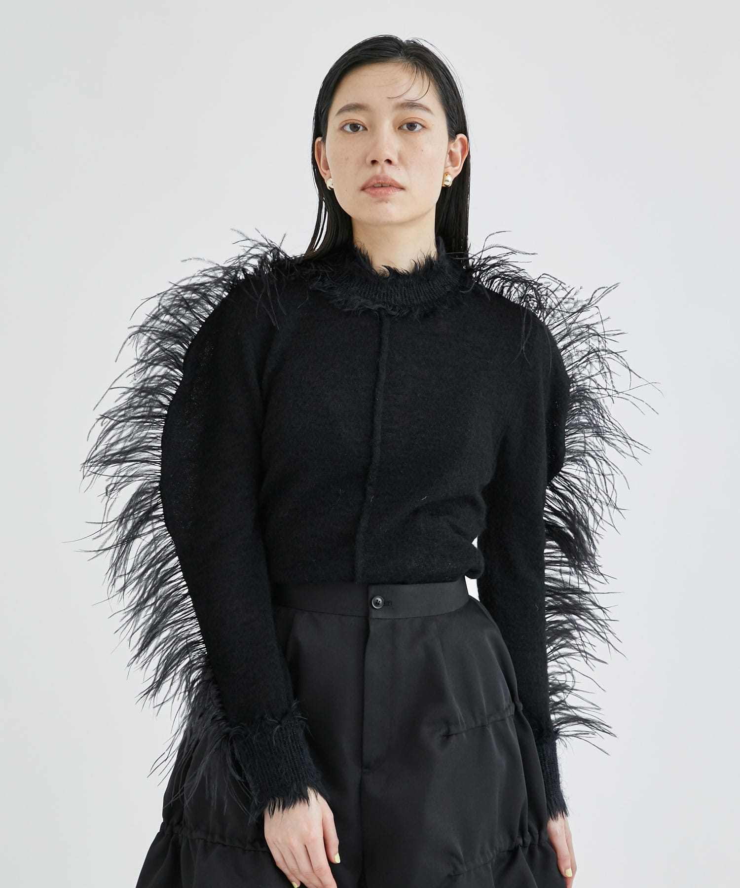 Fur tape knit pullover(36 BLACK): TOGA: WOMENS｜THE TOKYO ONLINE STORE