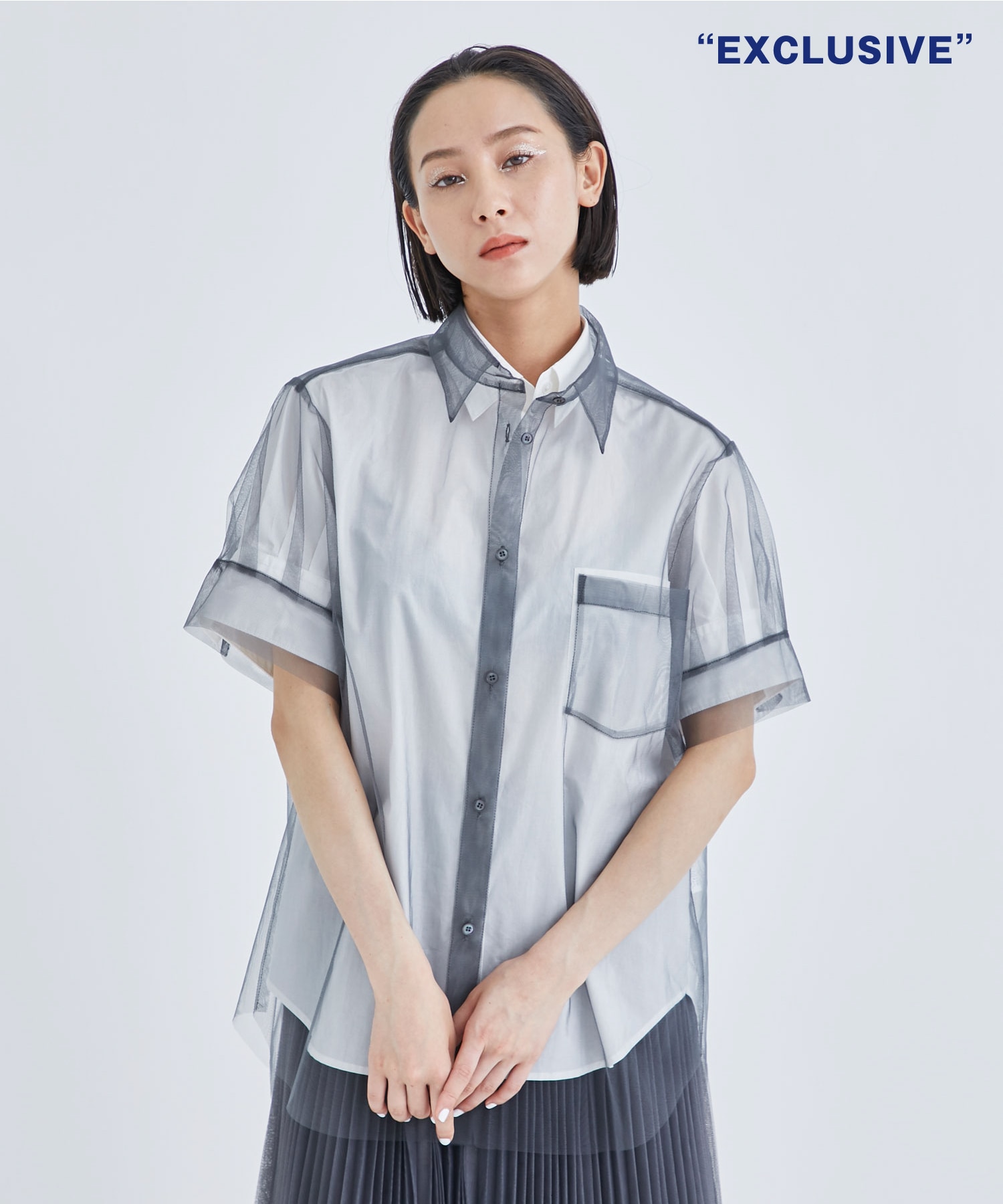 EX.Tulle S/S SHIRTS(FREE GREY): Chika Kisada: WOMEN｜THE TOKYO