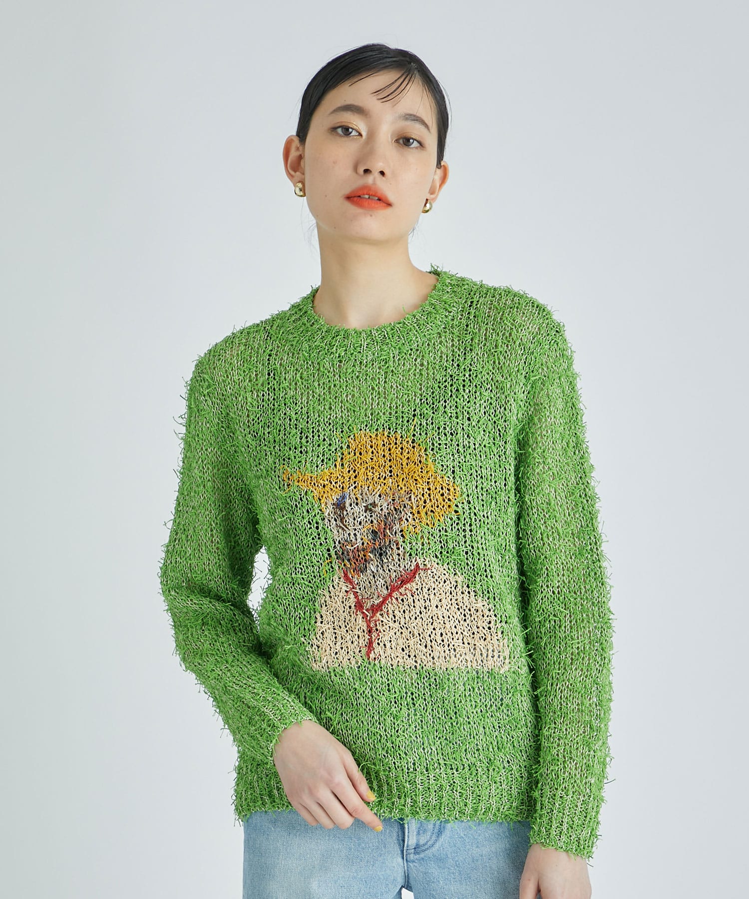 Summer Van Gogh Long Sleeve Top(1 GREEN): Kota Gushiken: WOMEN