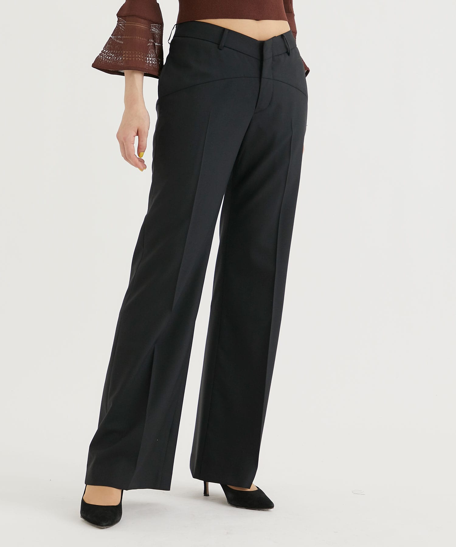 BACK SLIT TROUSERS(1 BLACK): FETICO: WOMENS｜THE TOKYO ONLINE STORE