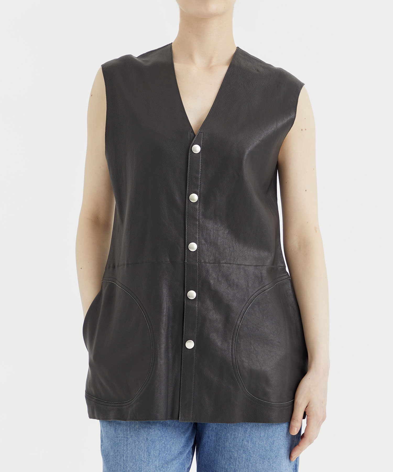 Sheep Leather Gilet(38 BLACK): INSCRIRE: WOMENS｜THE TOKYO ONLINE STORE