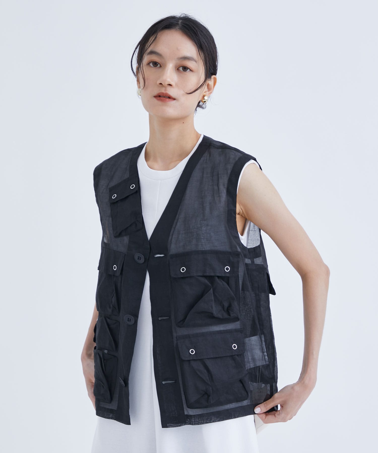 Organdie Emergency Vest(38 BLACK): INSCRIRE: WOMEN｜THE TOKYO