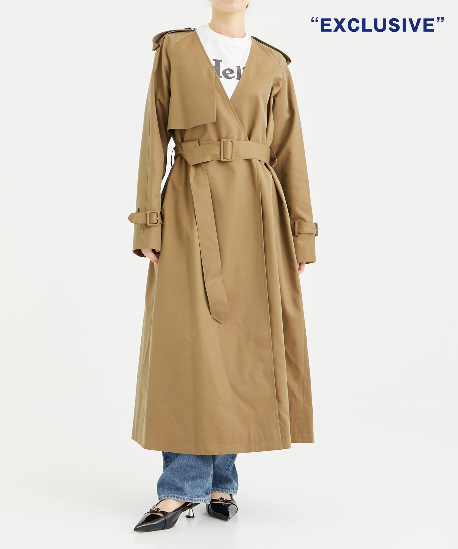 別注 silk cotton trench coat(S BEIGE): Dessin de mode: WOMENS｜THE TOKYO  ONLINE STORE