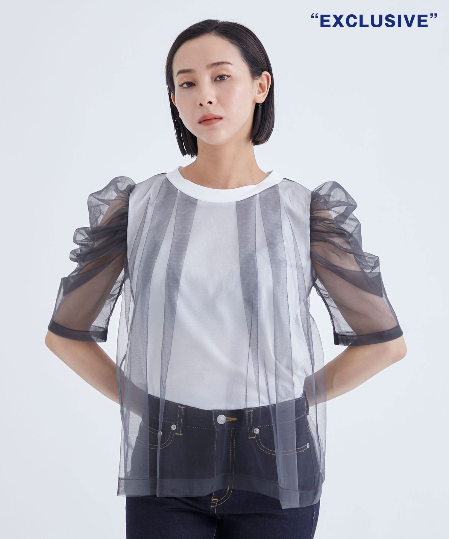 EX.Tulle TOPS(FREE GREY): Chika Kisada: WOMEN｜THE TOKYO ONLINE STORE