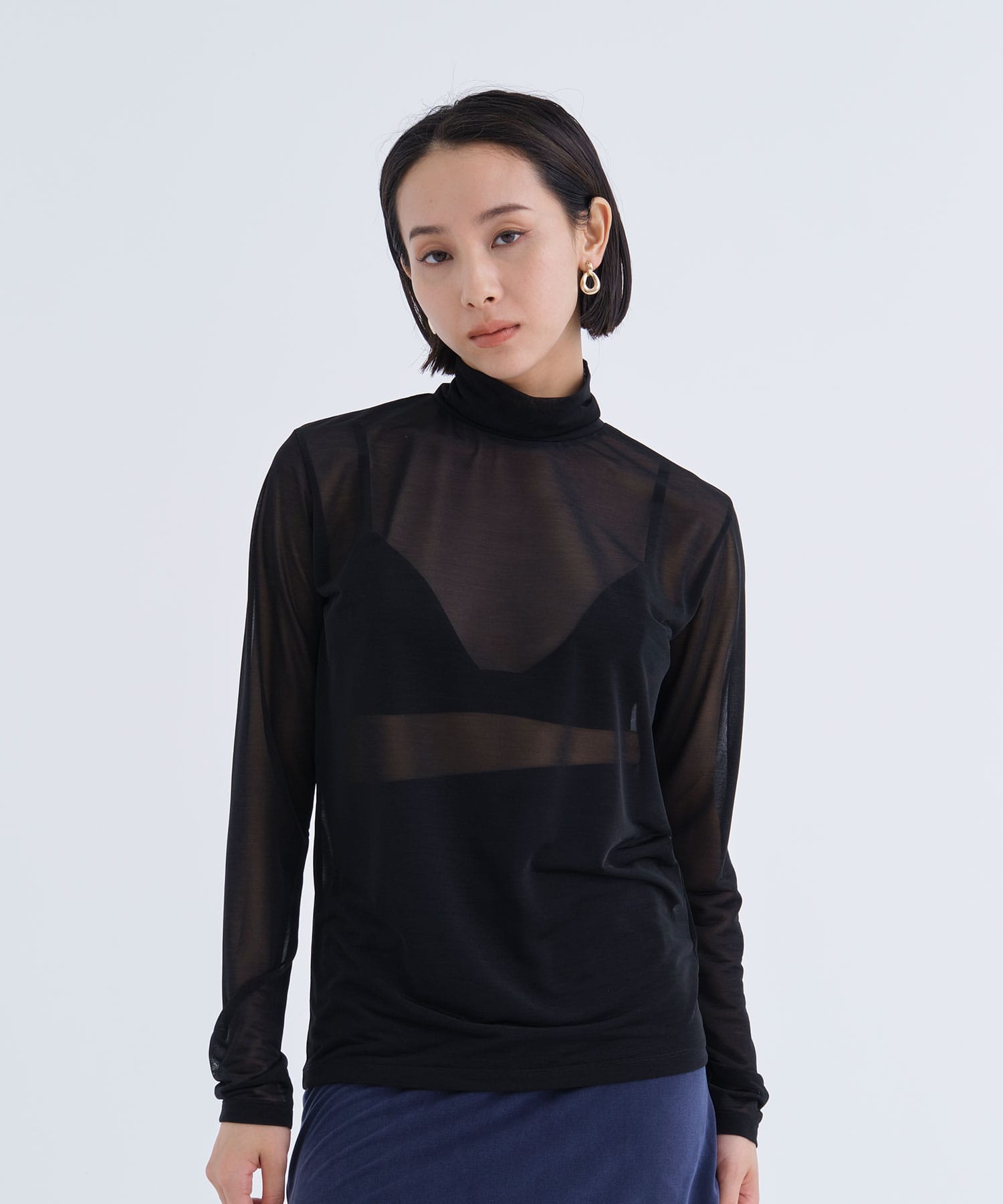 Sheer jersey super high neck(1 WHITE): 08sircus: WOMEN｜THE TOKYO