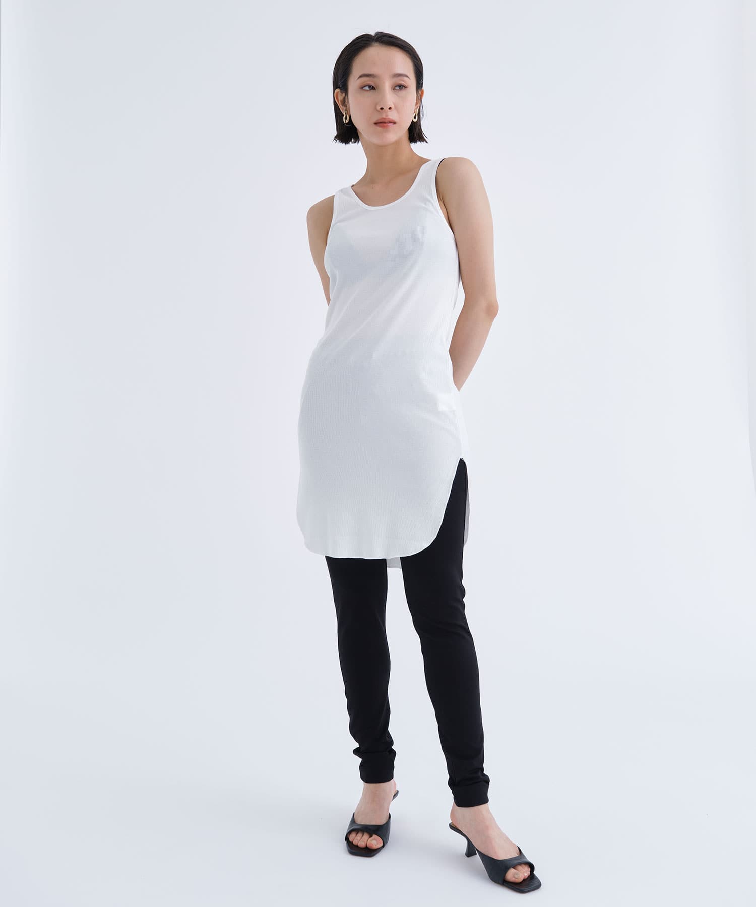 standard long tank(34 WHITE): pelleq: WOMEN｜THE TOKYO ONLINE STORE