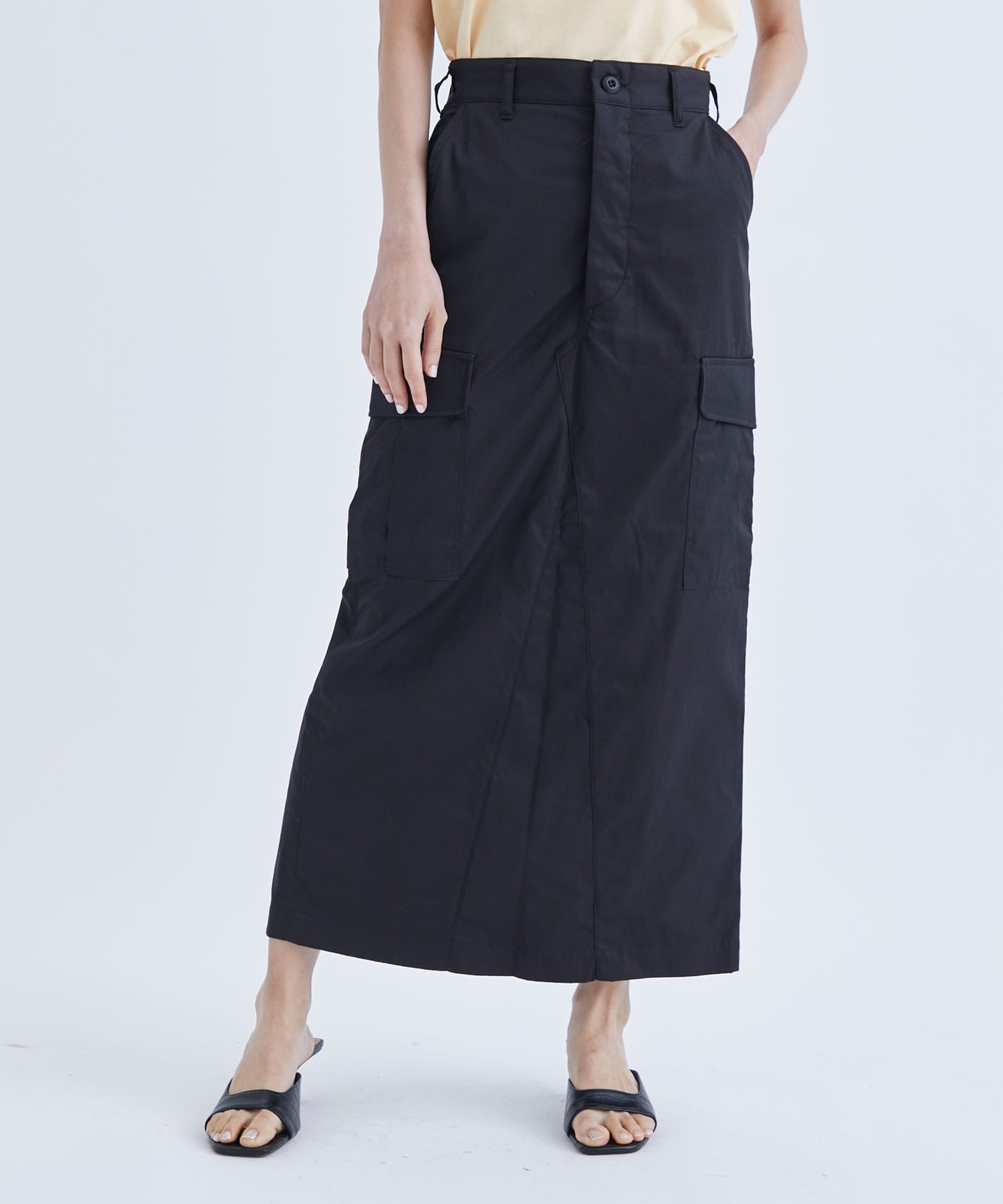 アウトレット評判 シオタ 21SS Cargo Maxi Skirt カーゴスカート