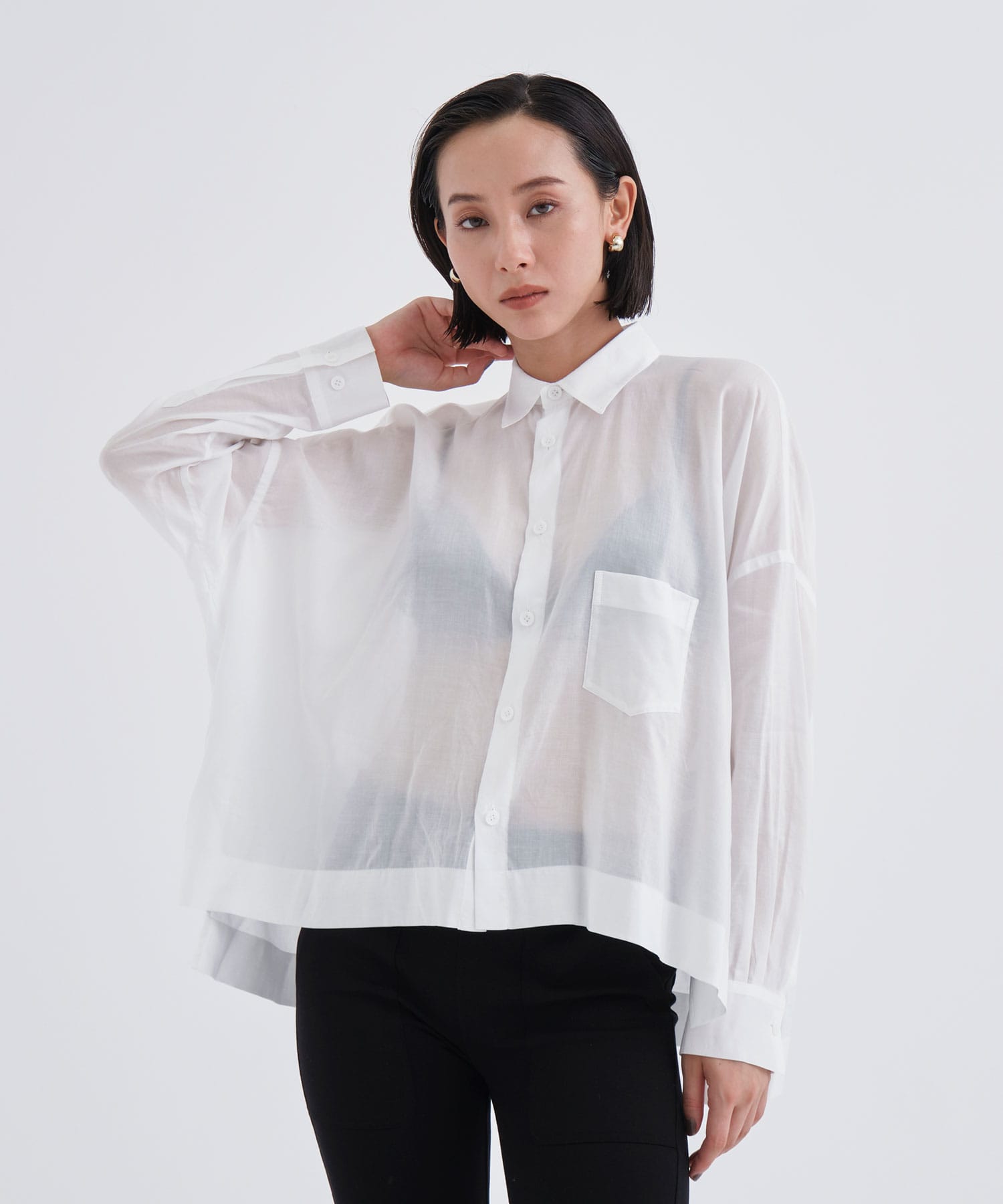 BIG ブラウス(2 WHITE): Yohji Yamamoto: WOMEN｜THE TOKYO ONLINE STORE