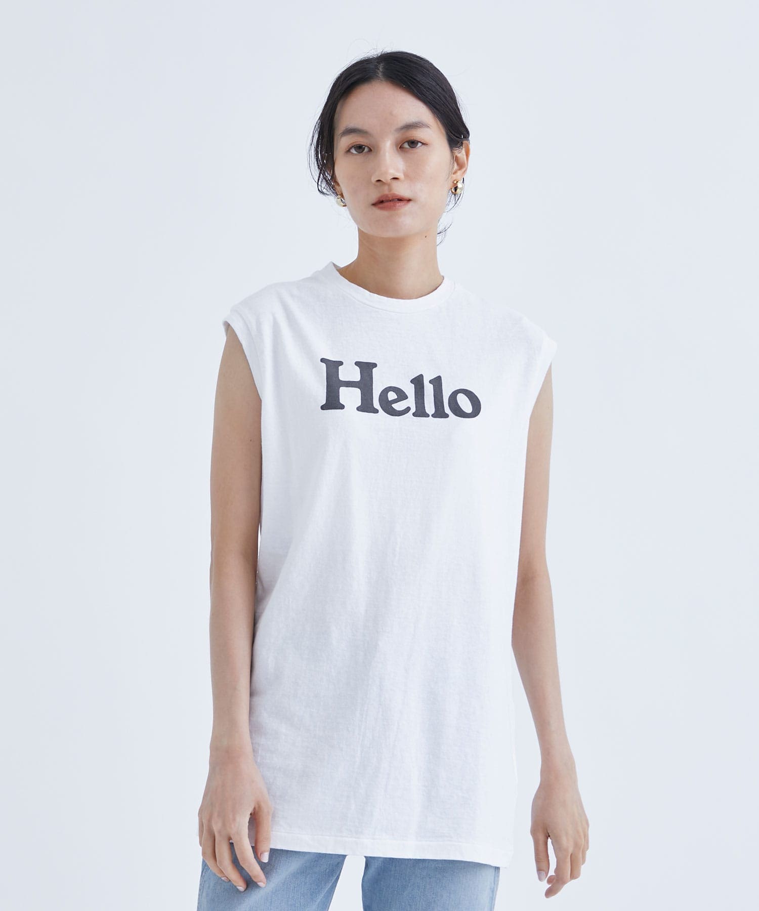 HELLO NOSLEEVE TEE(1 WHITE): MADISONBLUE: WOMEN｜THE TOKYO ONLINE 