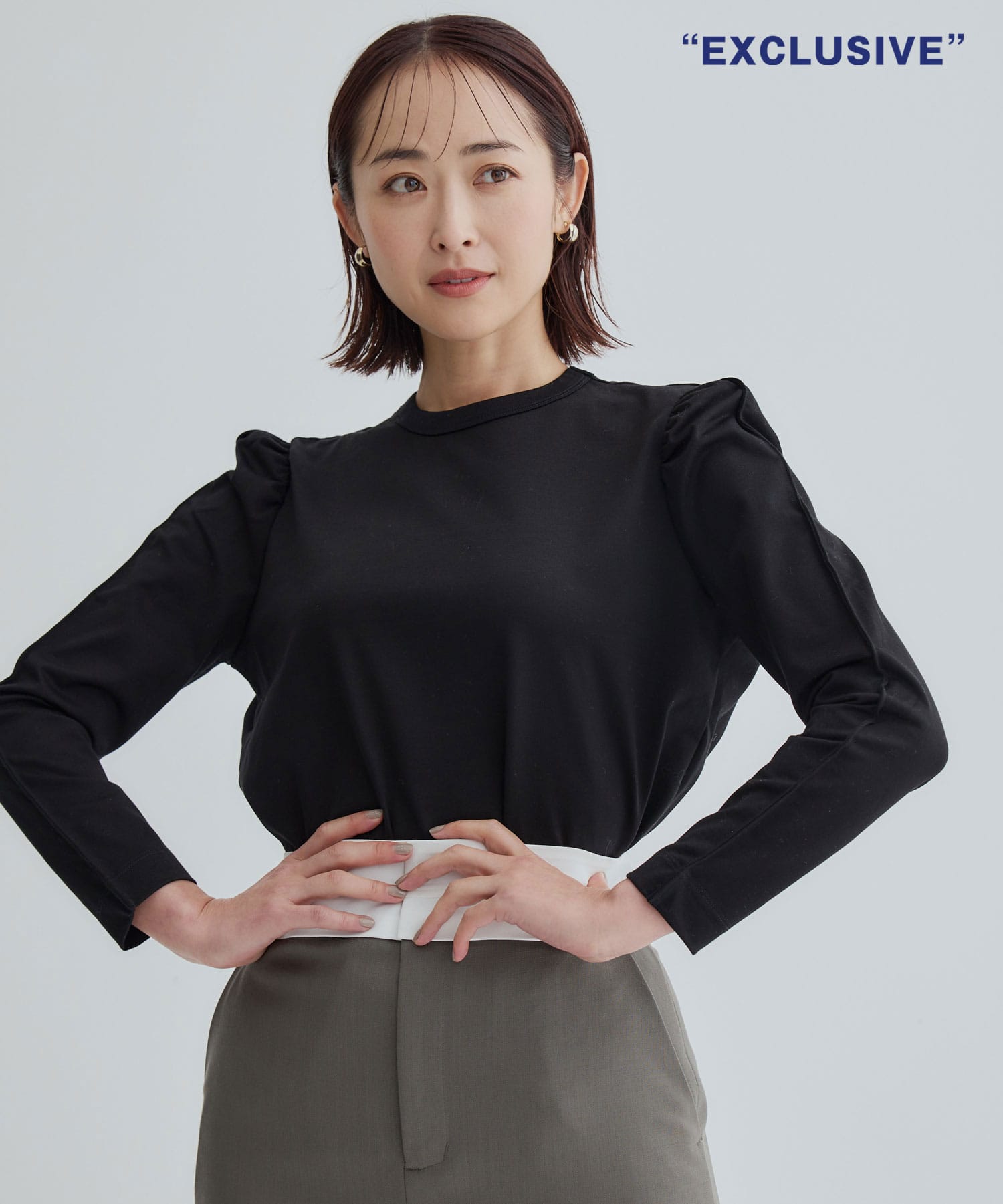 パフスリーブカットソーPO(36 BLACK): CINOH: WOMEN｜THE TOKYO ONLINE