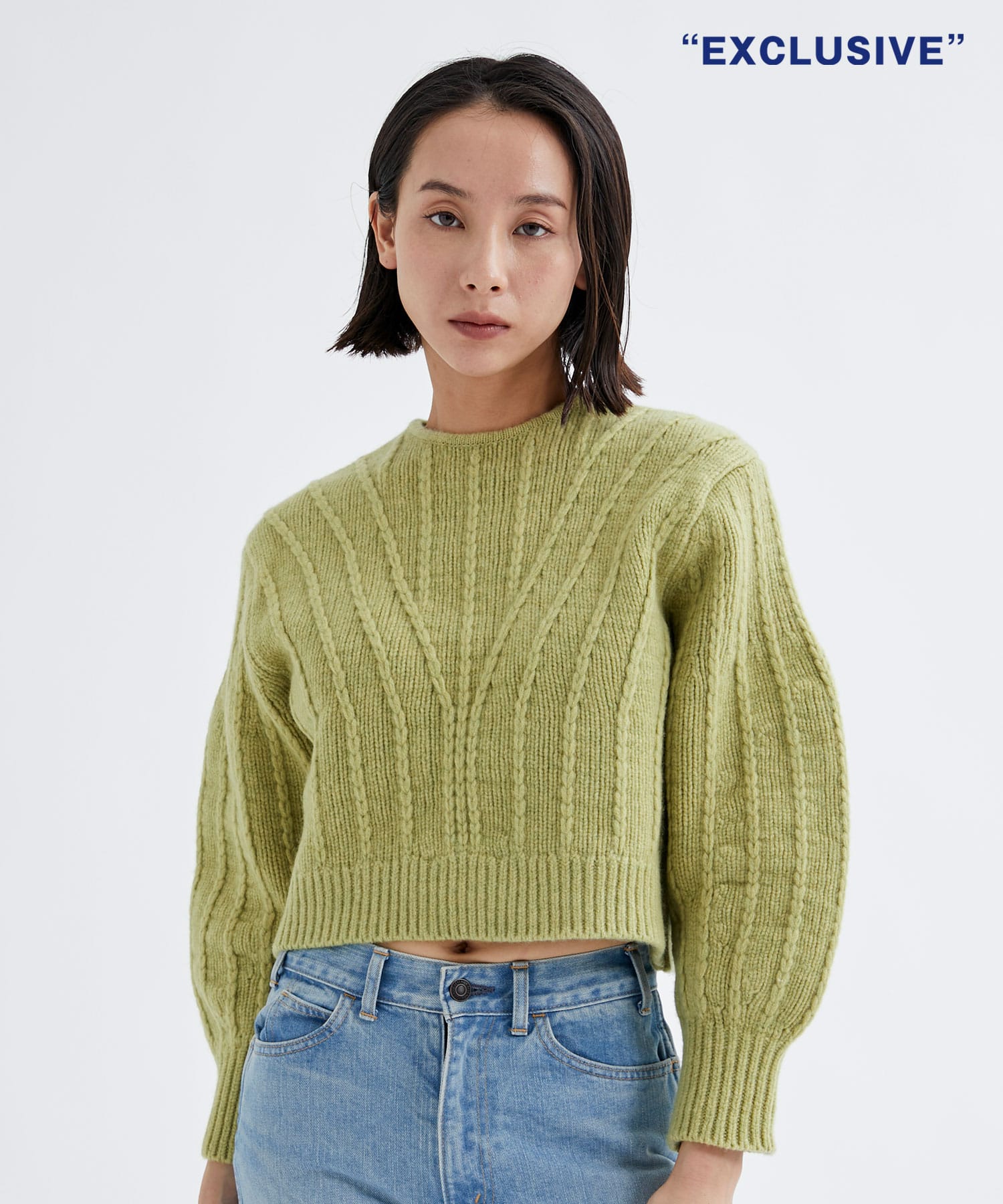 EX.Evelina knit GR(1 GREEN): AKIRANAKA: WOMEN｜THE TOKYO ONLINE STORE