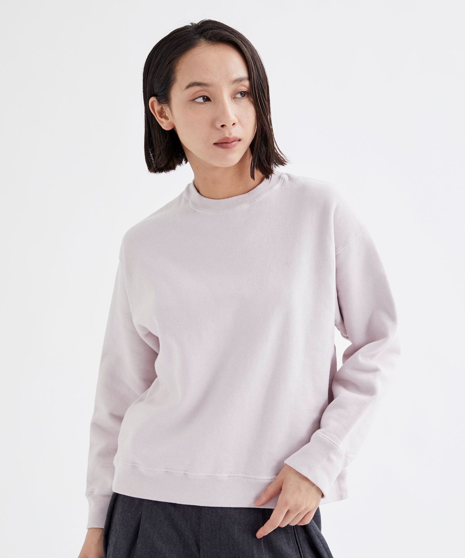 NATURAL DYED URAKE OVERSIZED PULLOVER(0 PINK): ATON: WOMEN｜THE