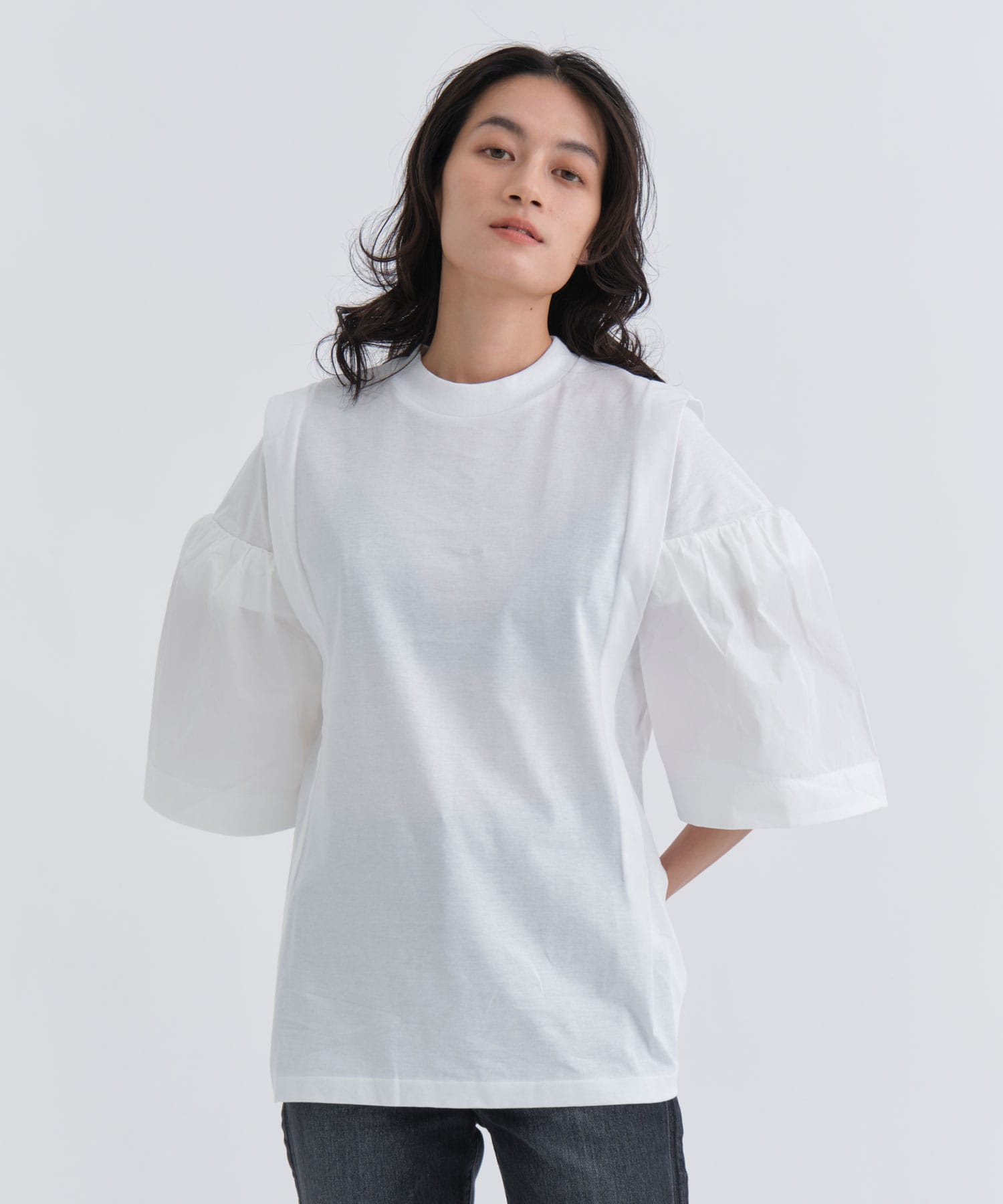 Cotton jersey T-shirt(38 WHITE): TOGA PULLA: WOMEN｜THE TOKYO