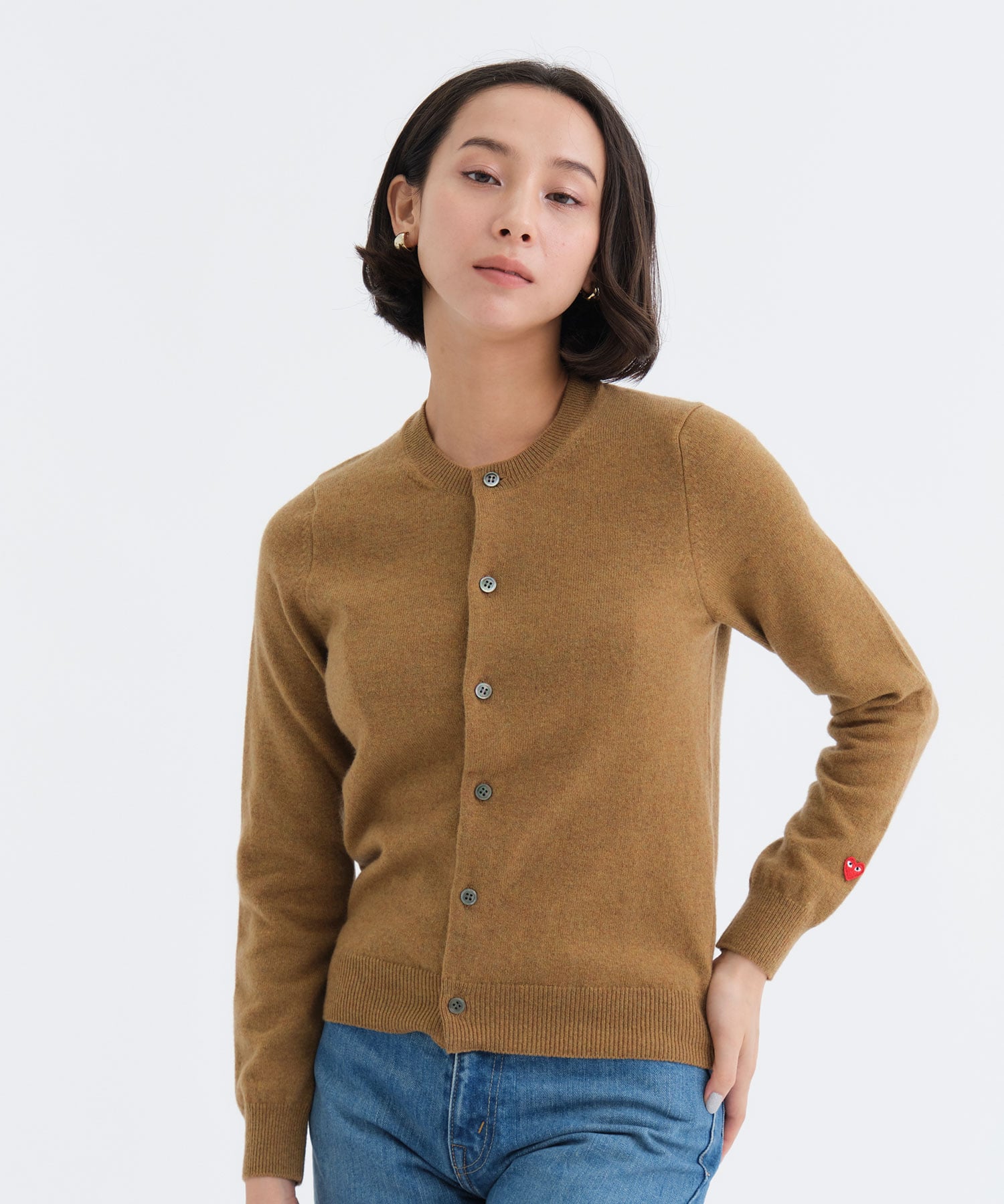 LADIES CARDIGAN(S CAMEL): PLAY Comme des Garcons: WOMEN｜THE TOKYO