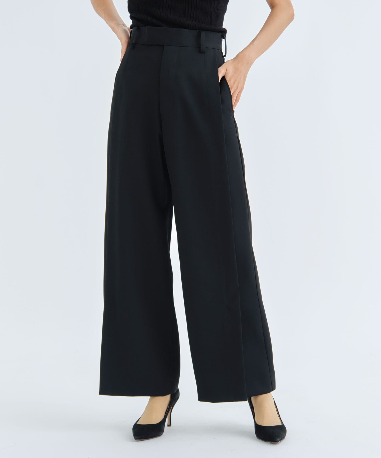 Slit Flare PNT(1 BLACK): UJOH: WOMEN｜THE TOKYO ONLINE STORE