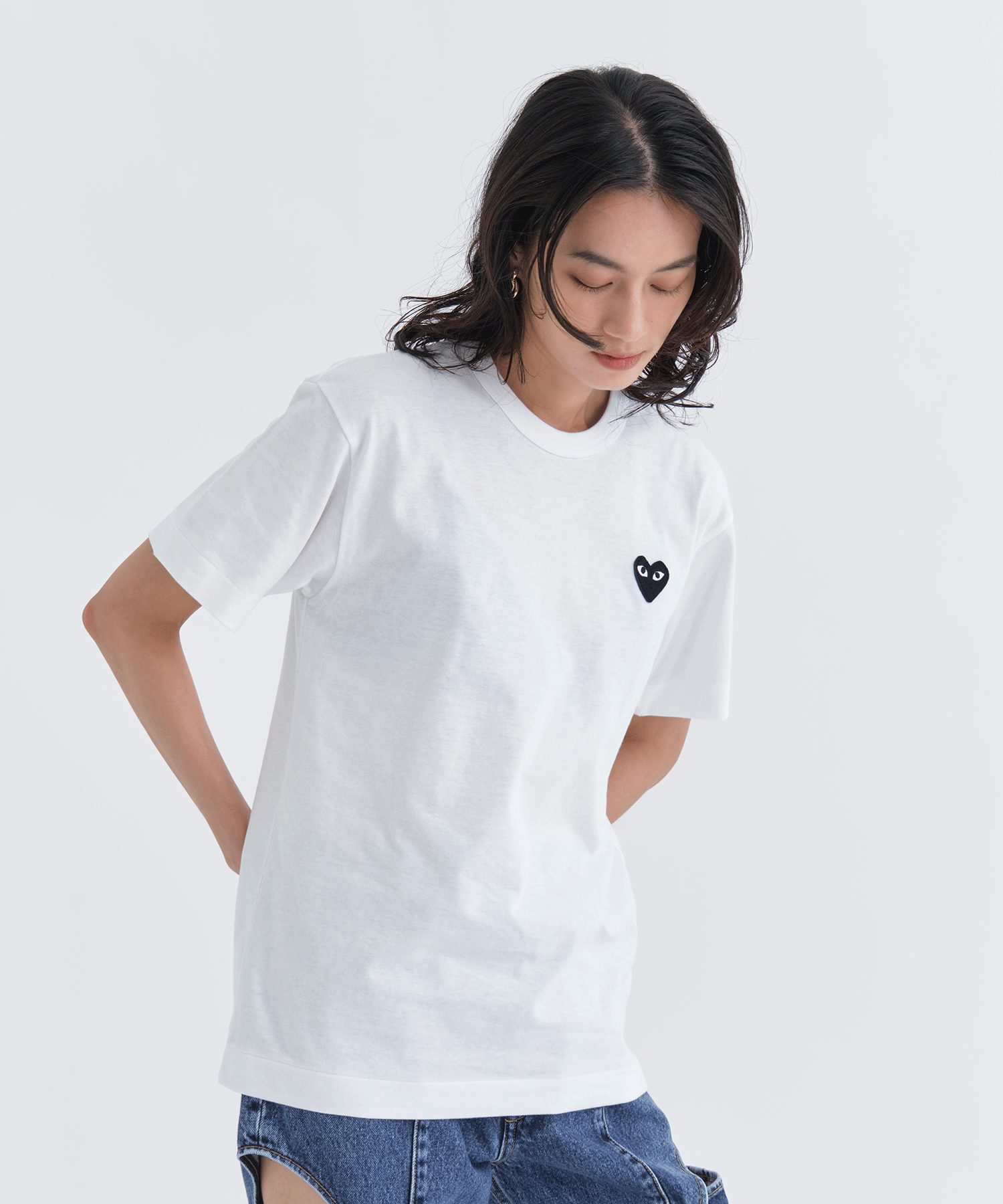 Comme des garcons 2025 black heart t shirt