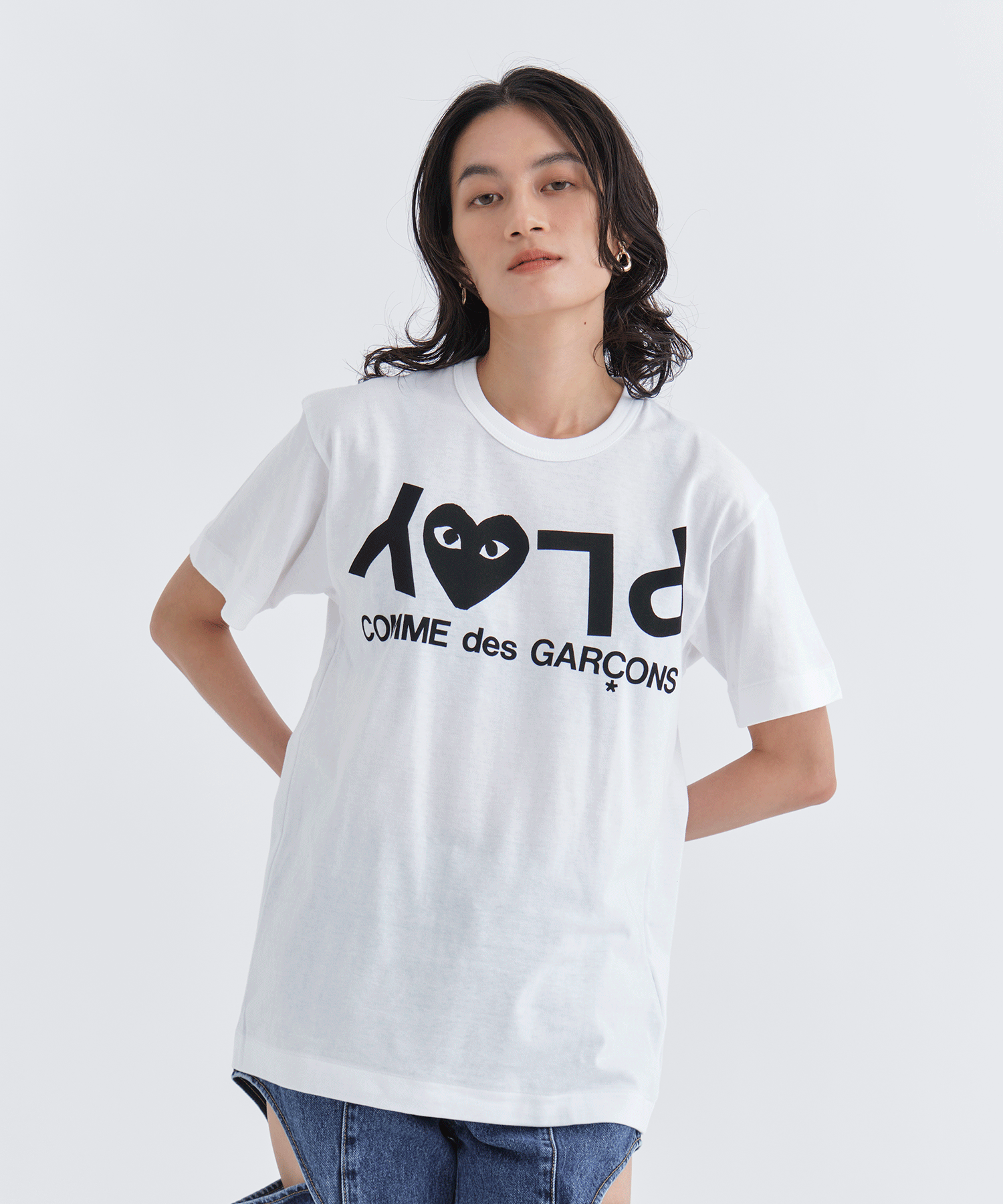 T SHIRT LOGO PRINT PLAY LOGO COMME DES GARCONS