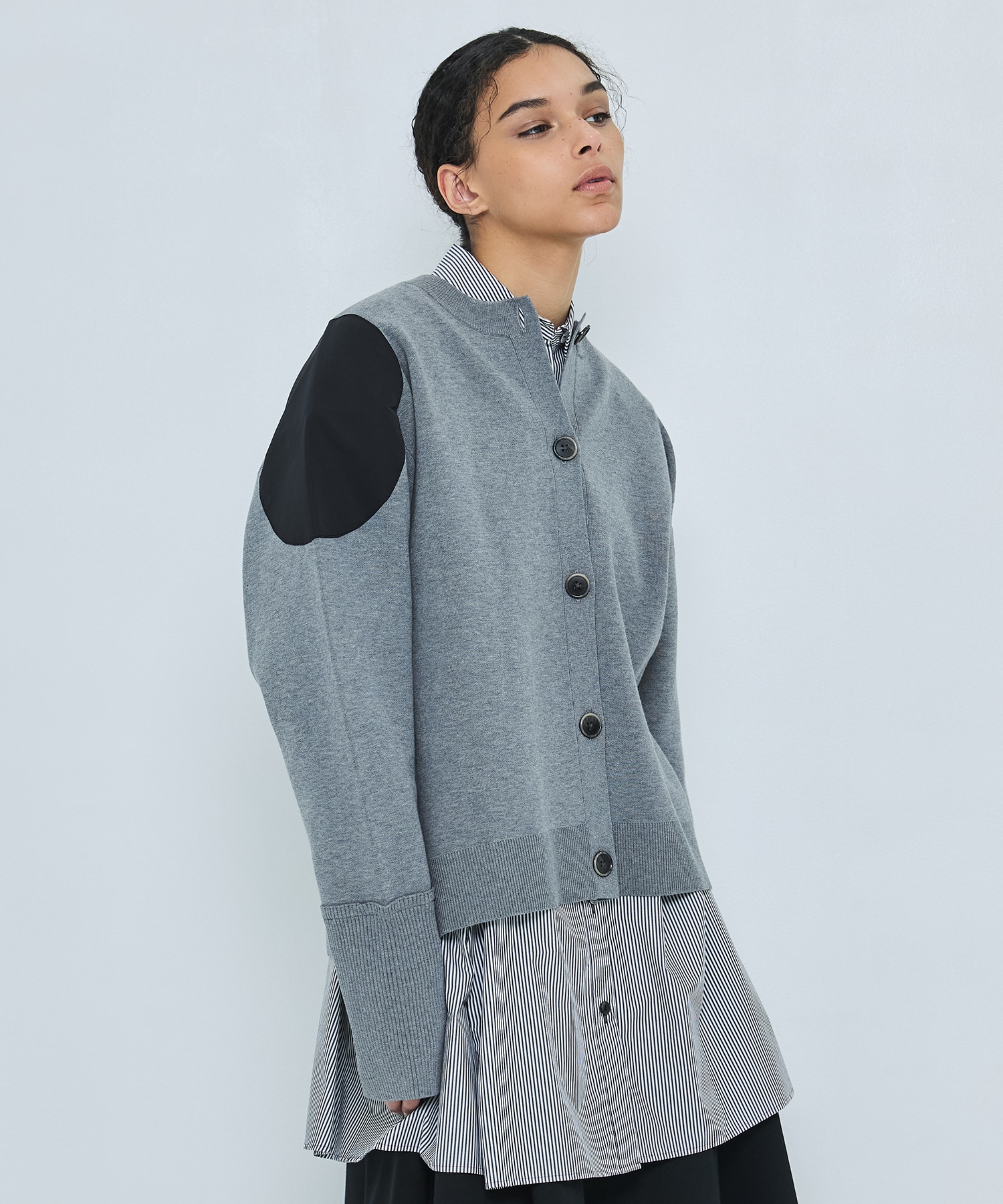 shoulder patch cardigan(M DARK GREY): nagonstans: WOMENS｜THE
