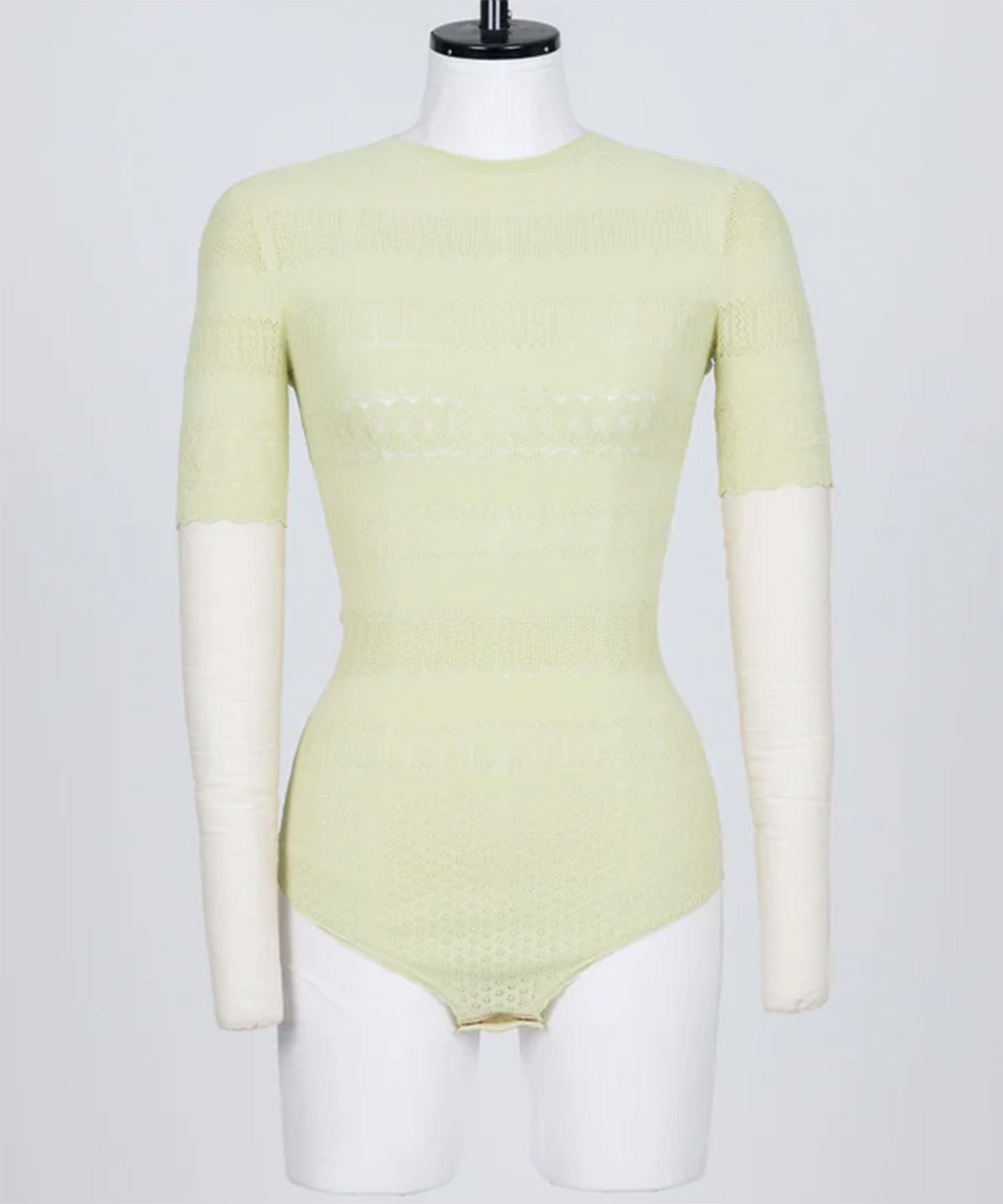美品 FETICO 23AW HOLE KNIT BODYSUIT グリーン FETICO(フェティコ)のLACE KNIT BODYSUIT BLACKの通販｜PALETTE