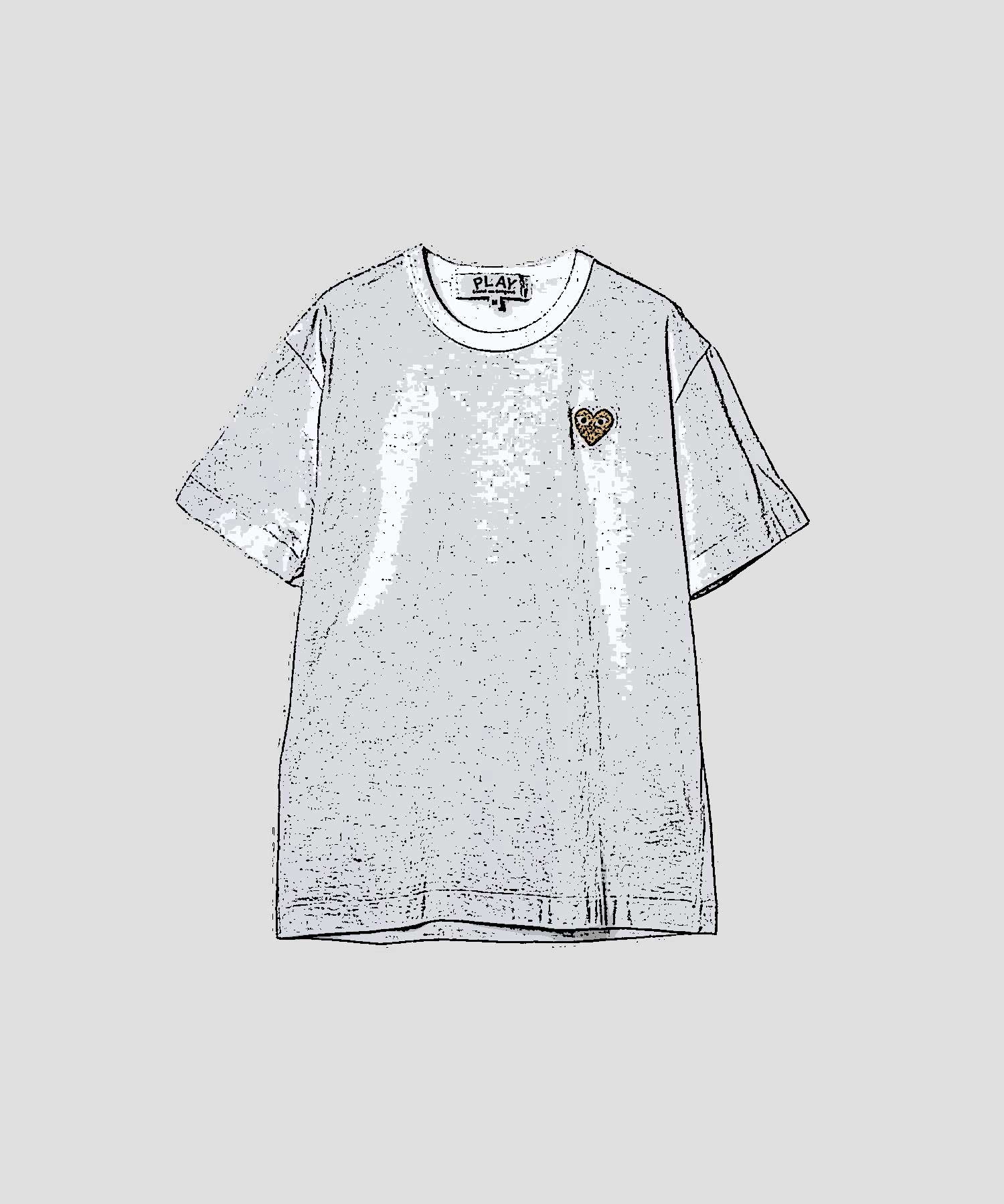 T-SHIRT GOLD EMBLEM GOLD HEART｜PLAY Comme des Garcons