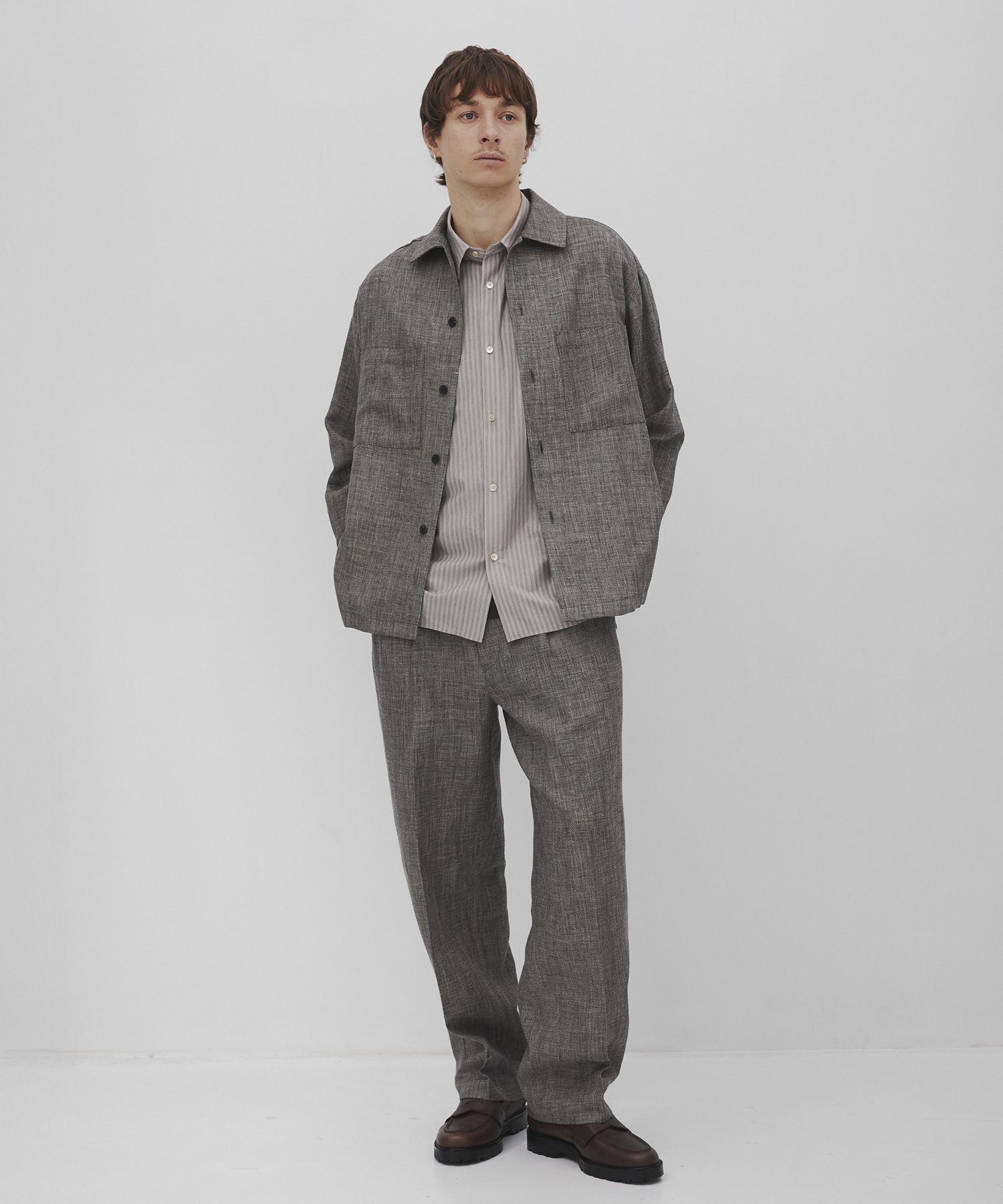 Hemp linen オーバーシャツ CITY TOKYO