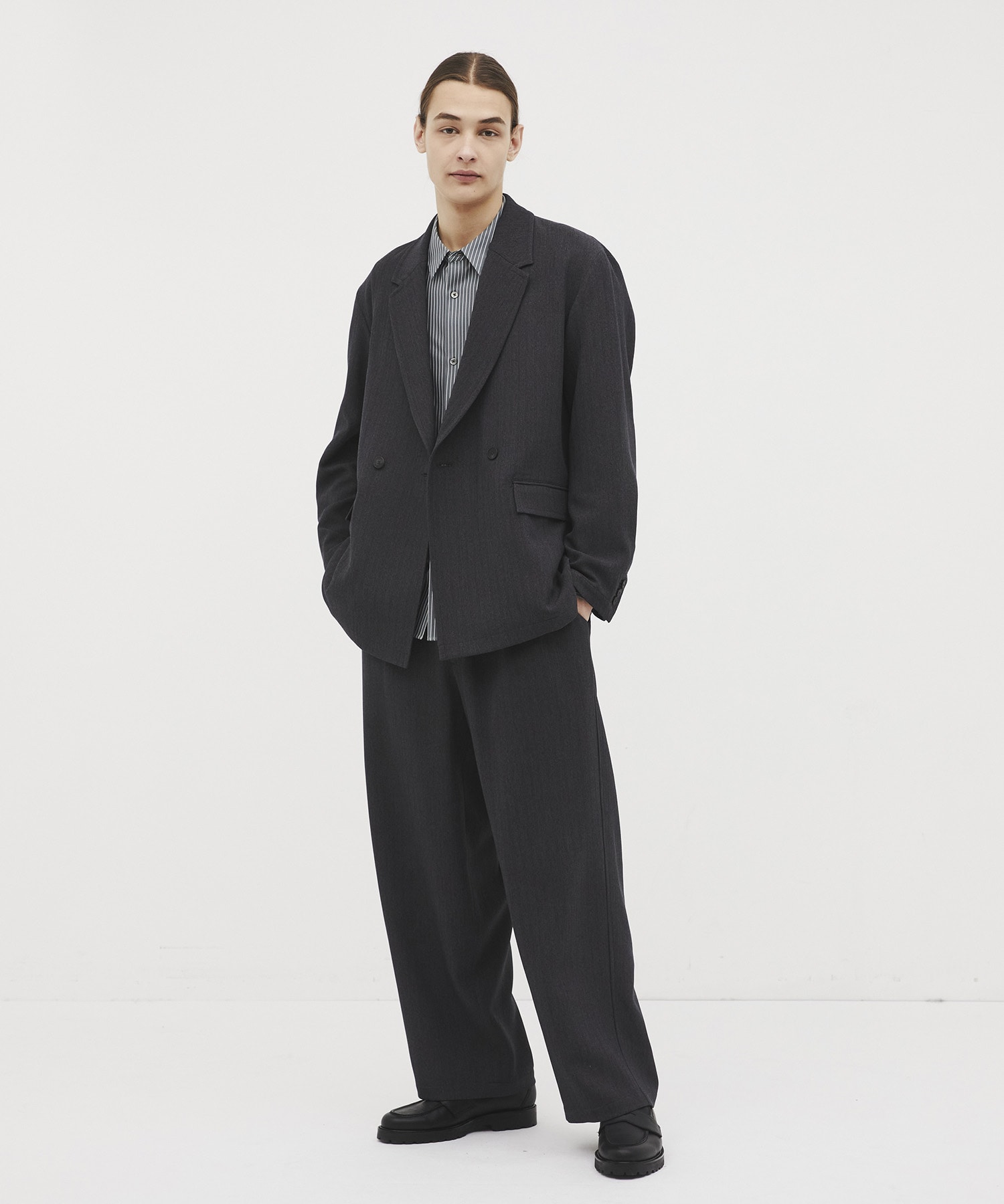 Mix herringbone ワイドパンツ CITY TOKYO