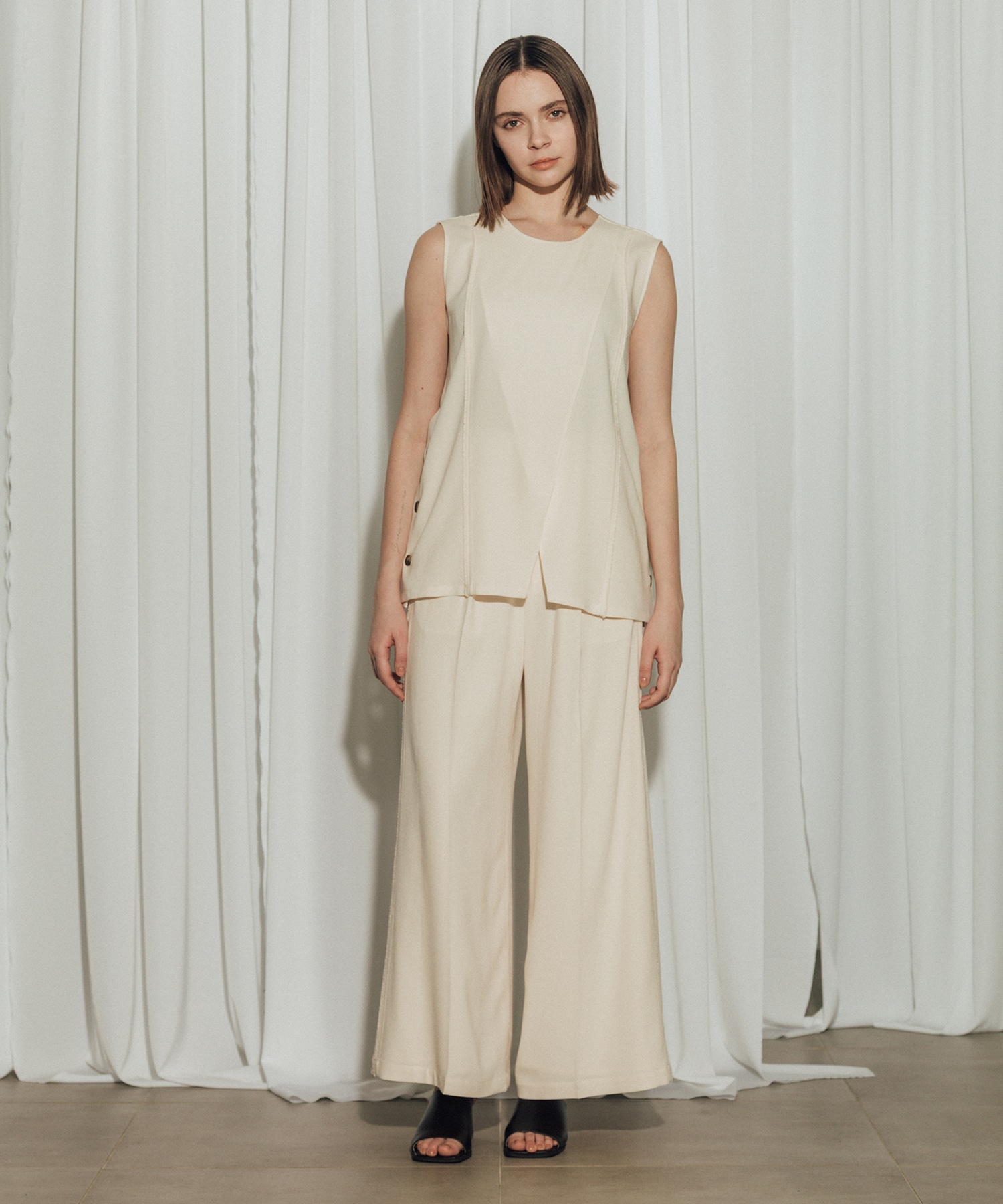 Back Satin Georgette Tops CITY TOKYO