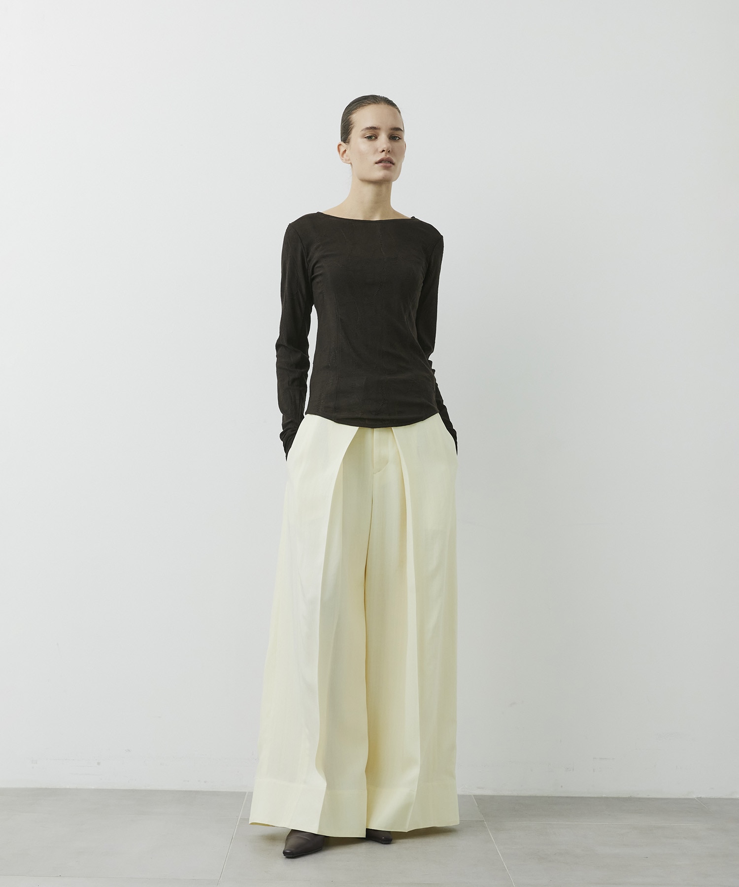 Jacquard Knit Long Tee CITY TOKYO