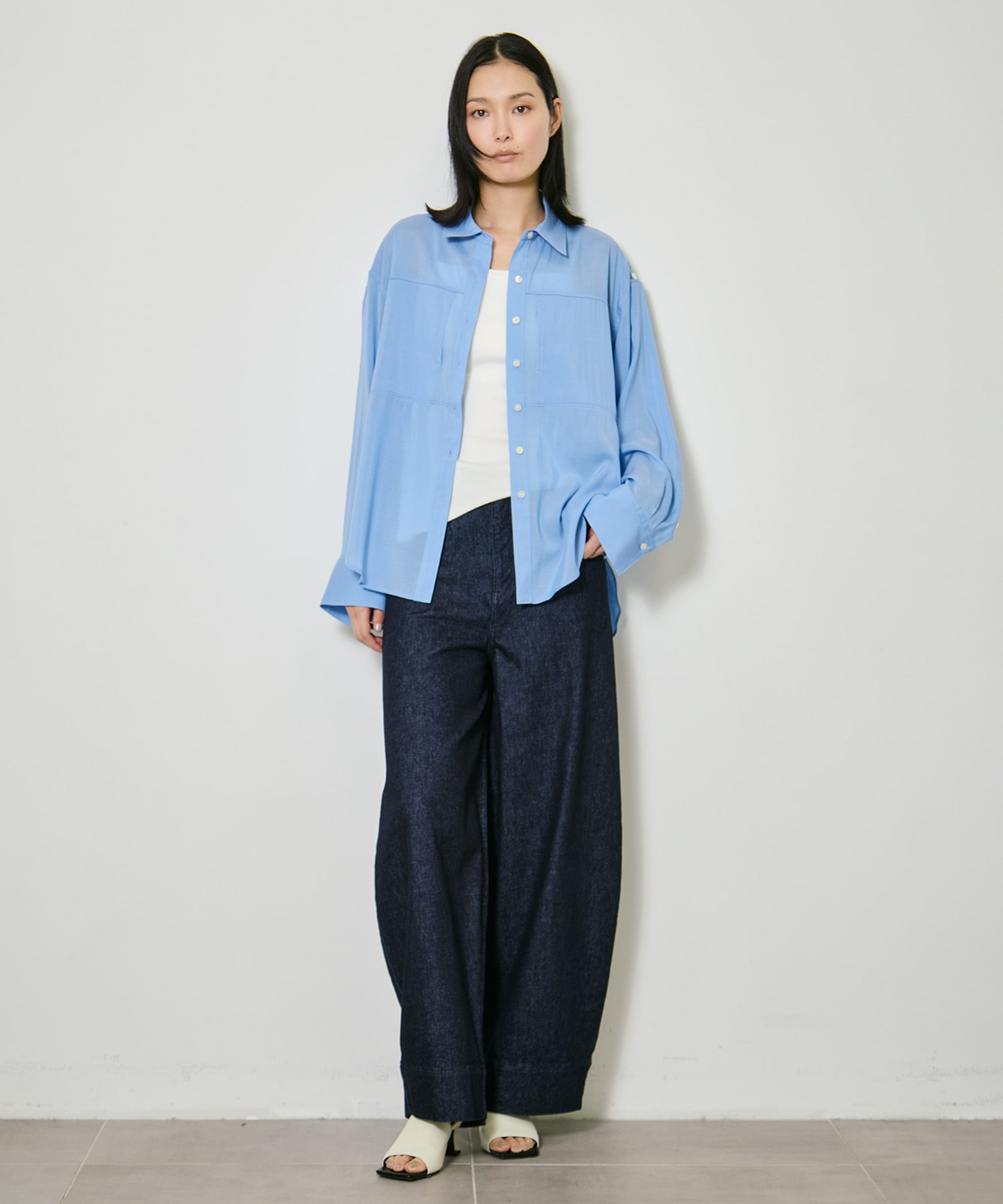 Silk Sheer Over Shirt CITY TOKYO